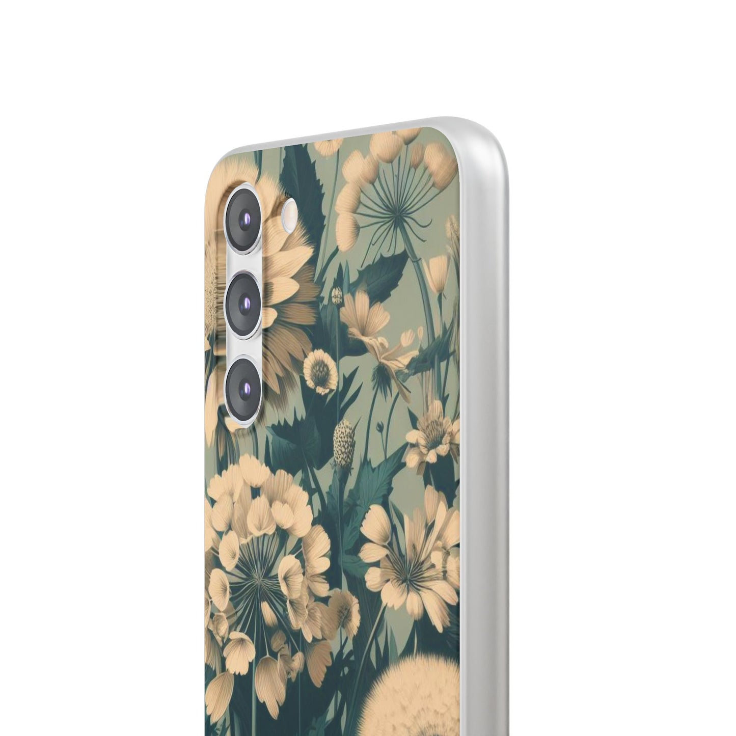 Blue & Cream Flowers Flexi Cases