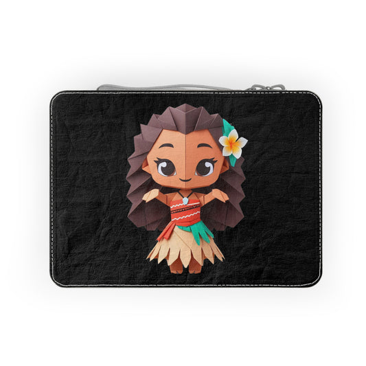 Origami Moana Paper Lunch Bag - black