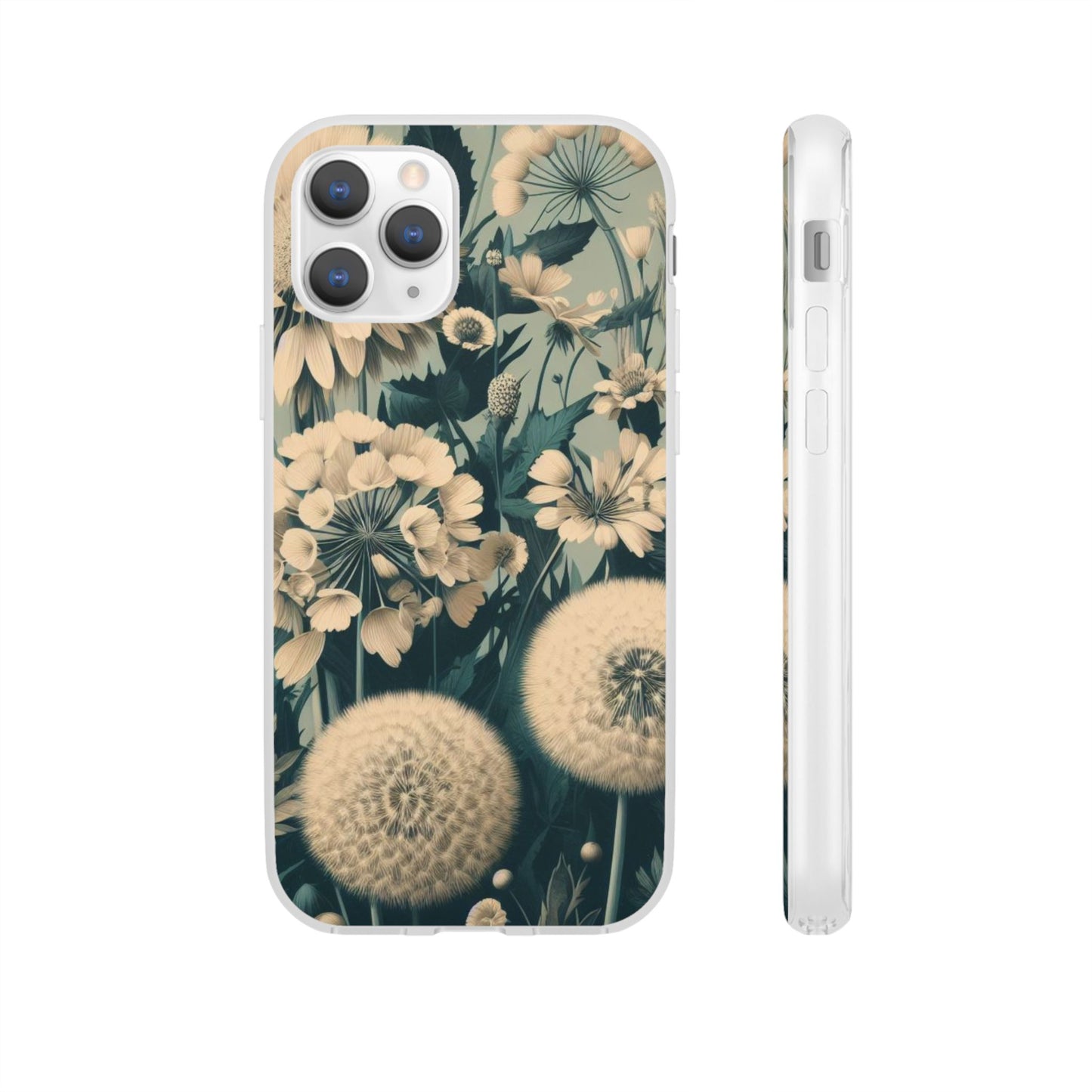 Blue & Cream Flowers Flexi Cases