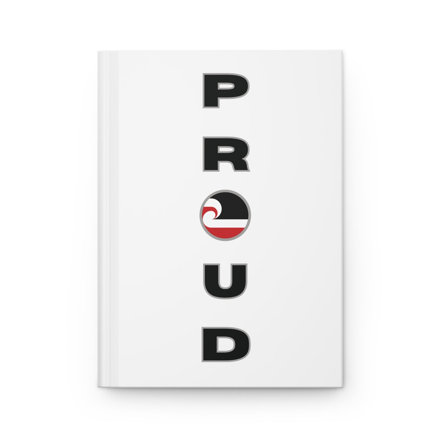 PROUD (vertical) Hardcover Journal Matte - white