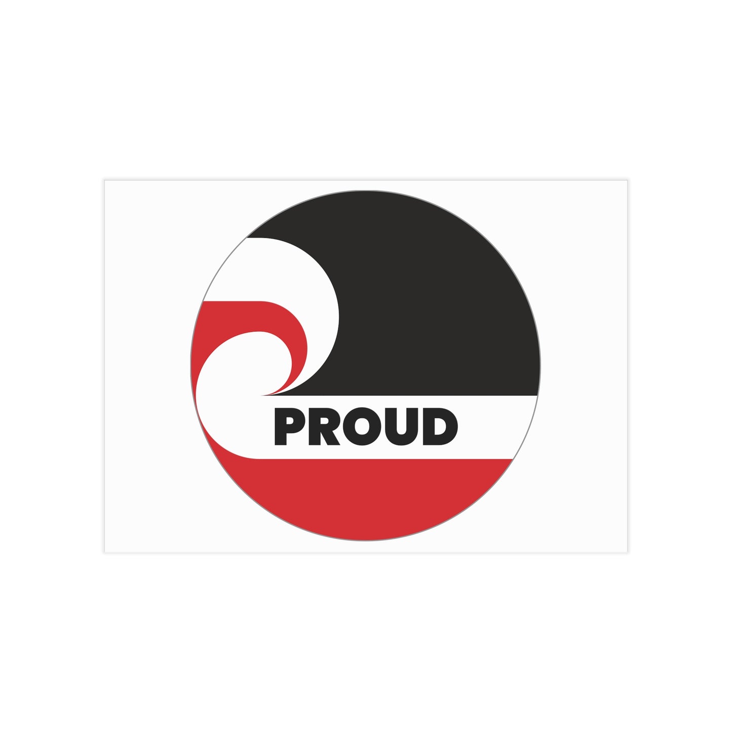 PROUD (circle) Unframed Prints - white