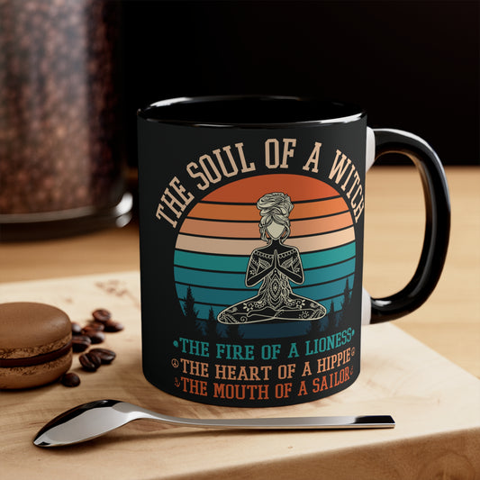 The Soul of a Witch Color Accent Mug 11oz - Zen Meditation Gift