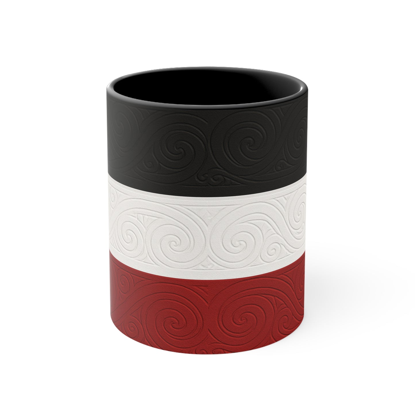 Mana Motuhake #1 Colorful Accent Mug 11oz - Black