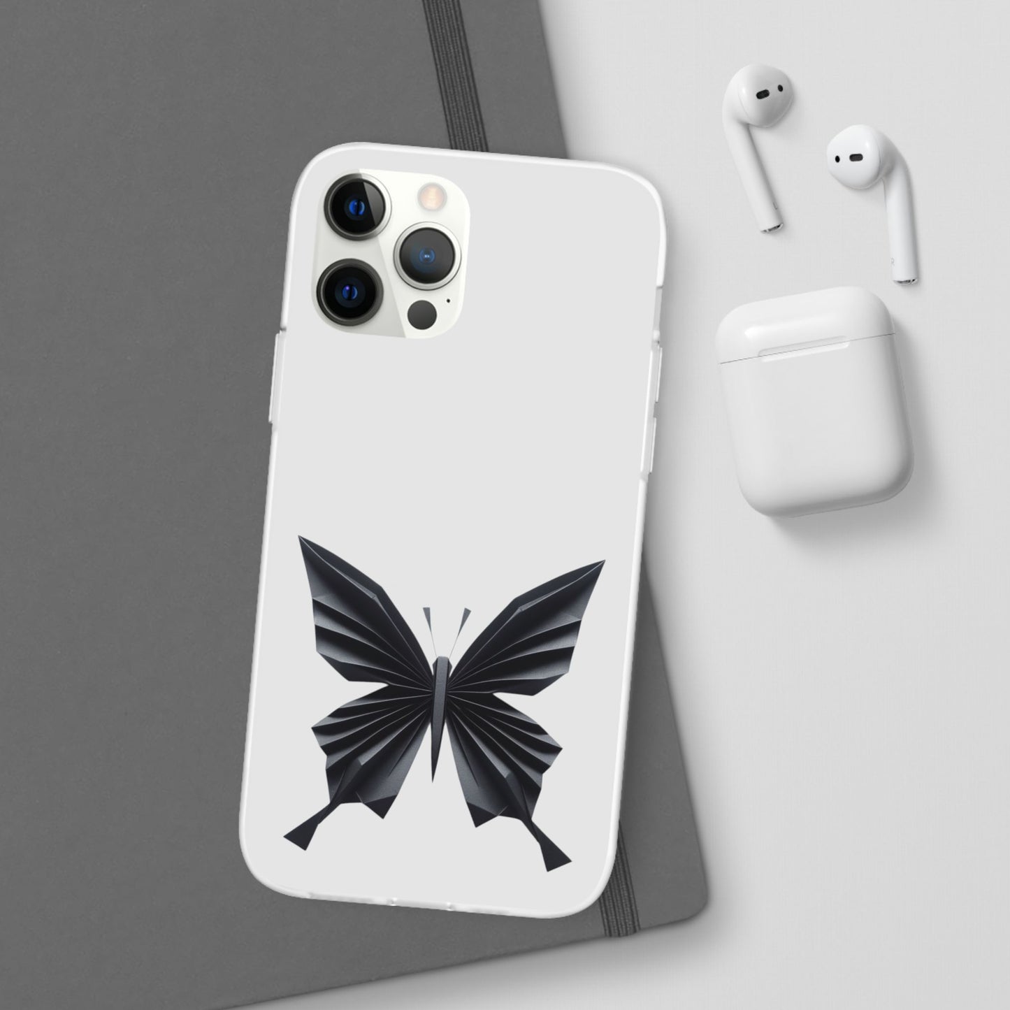 Origami Black Butterfly Flexi Cases