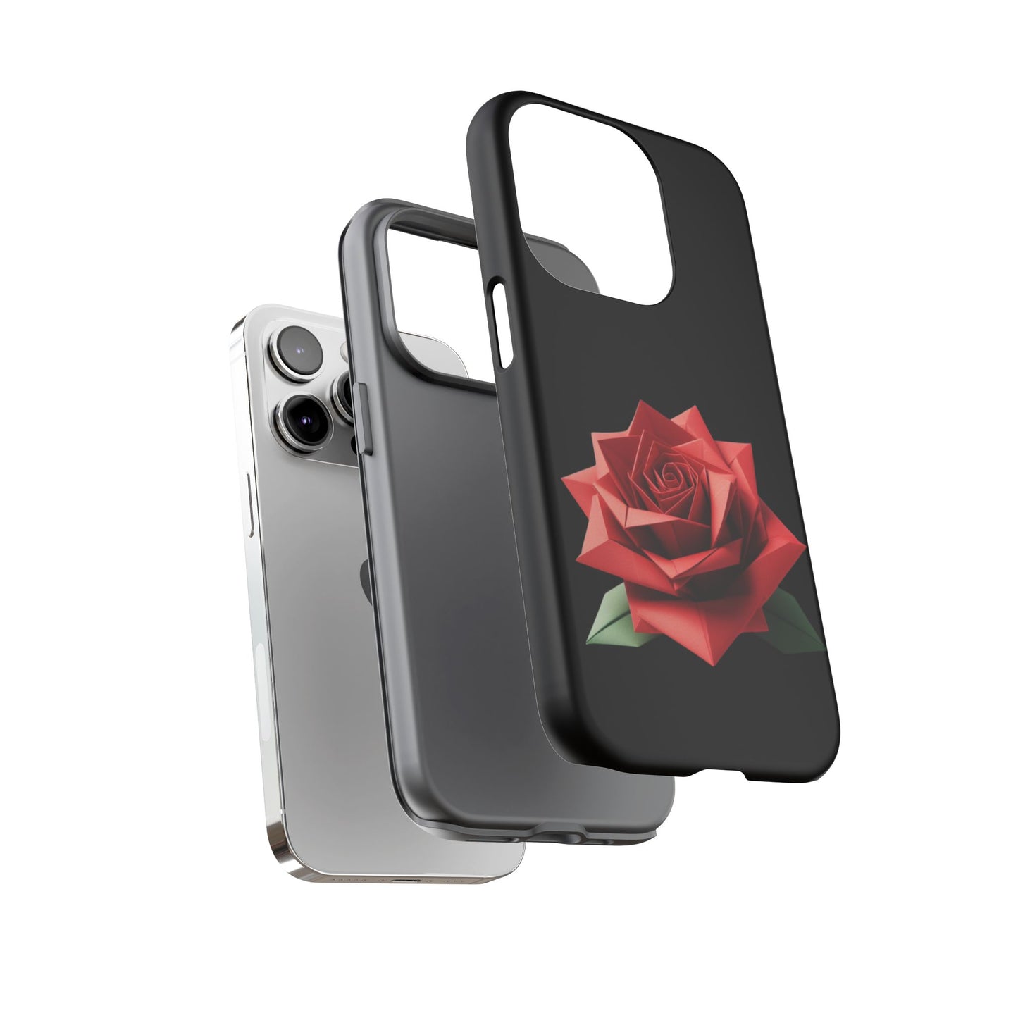 Origami Red Rose Tough Cases iPhone/Google/Samsung