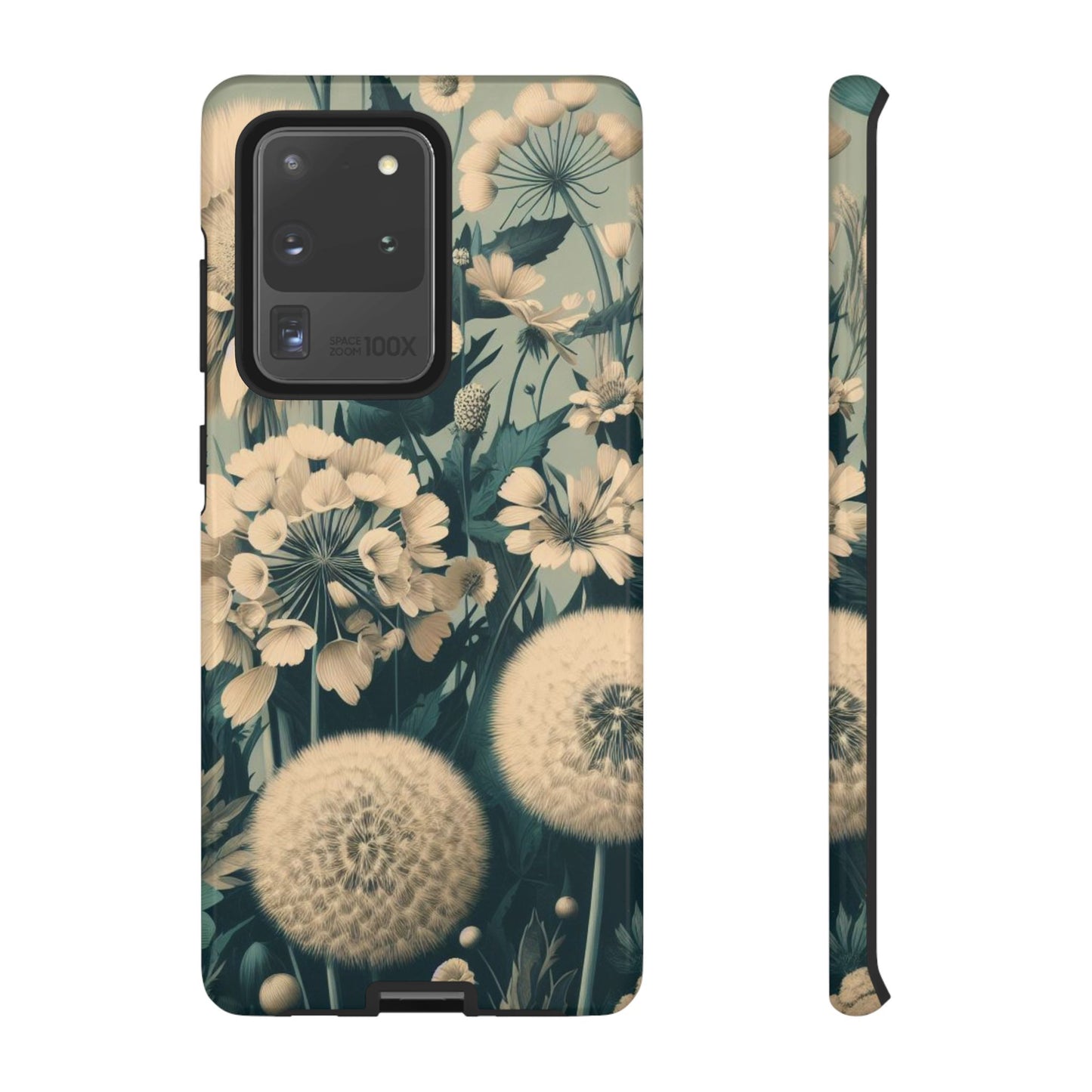 Blue & Cream Flowers Tough Cases iPhone/Google/Samsung