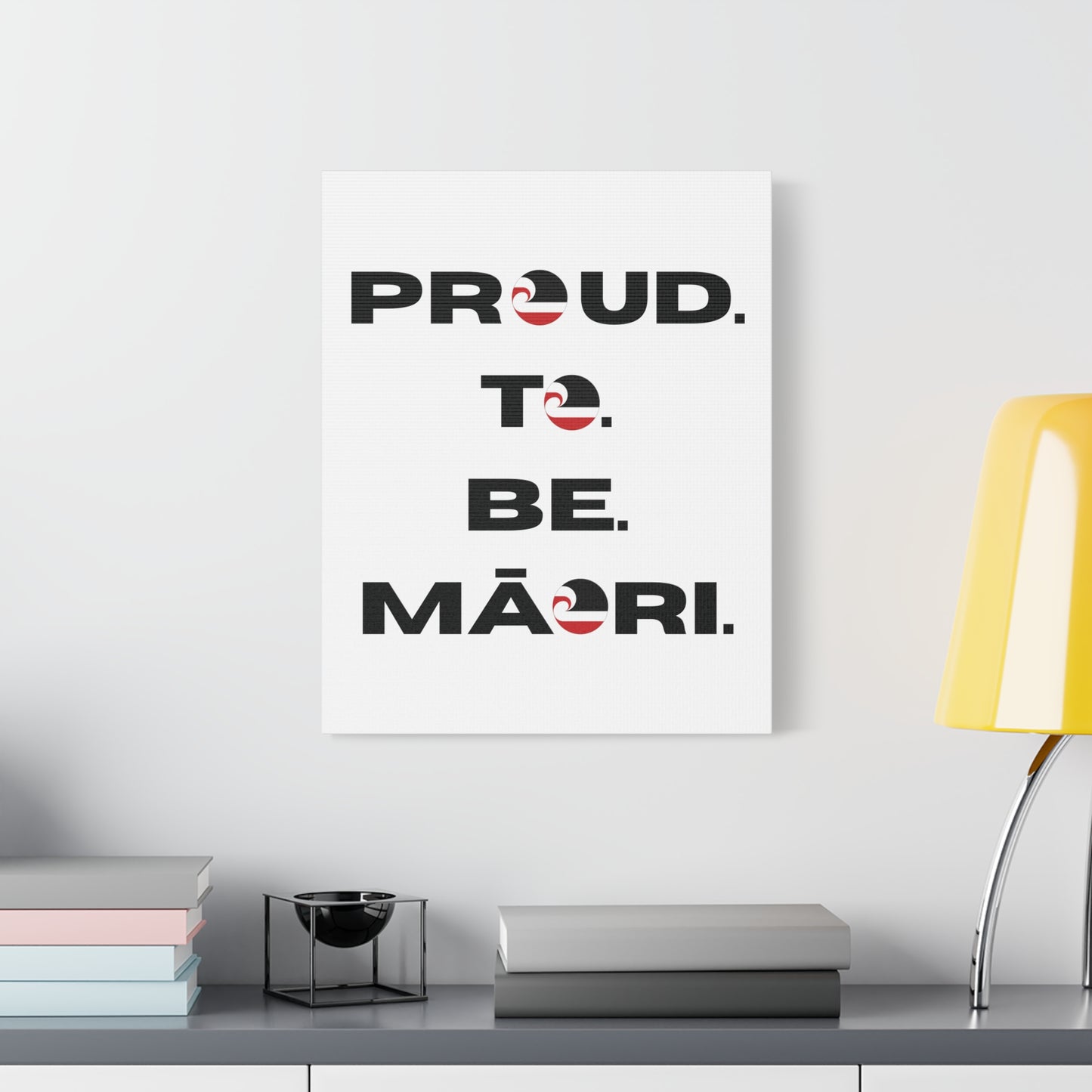 Proud. To. Be. Māori. Classic Canvas - White