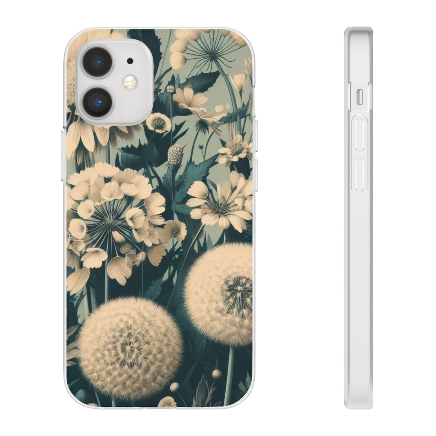 Blue & Cream Flowers Flexi Cases