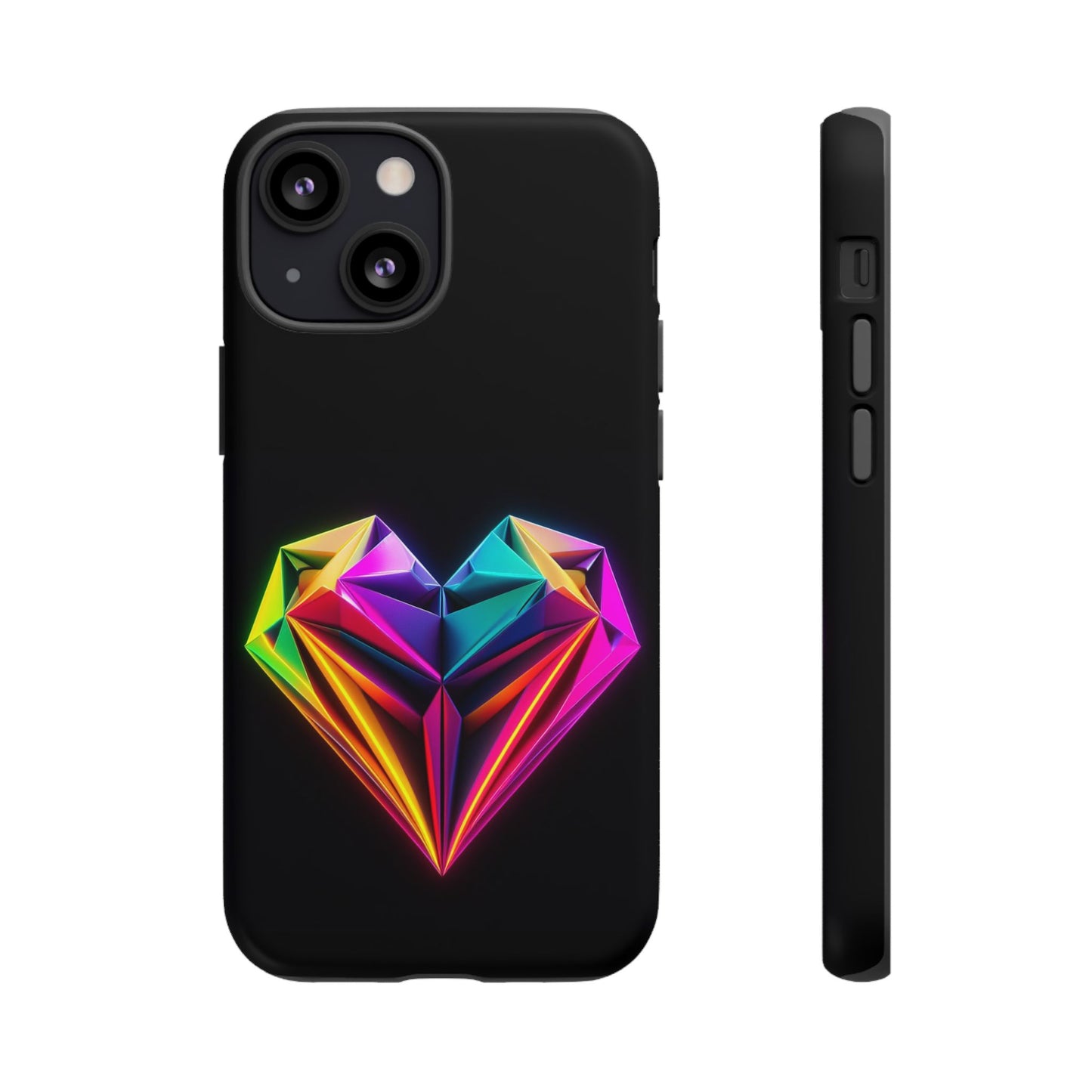 Origami Neon Heart Tough Cases iPhone/Google/Samsung