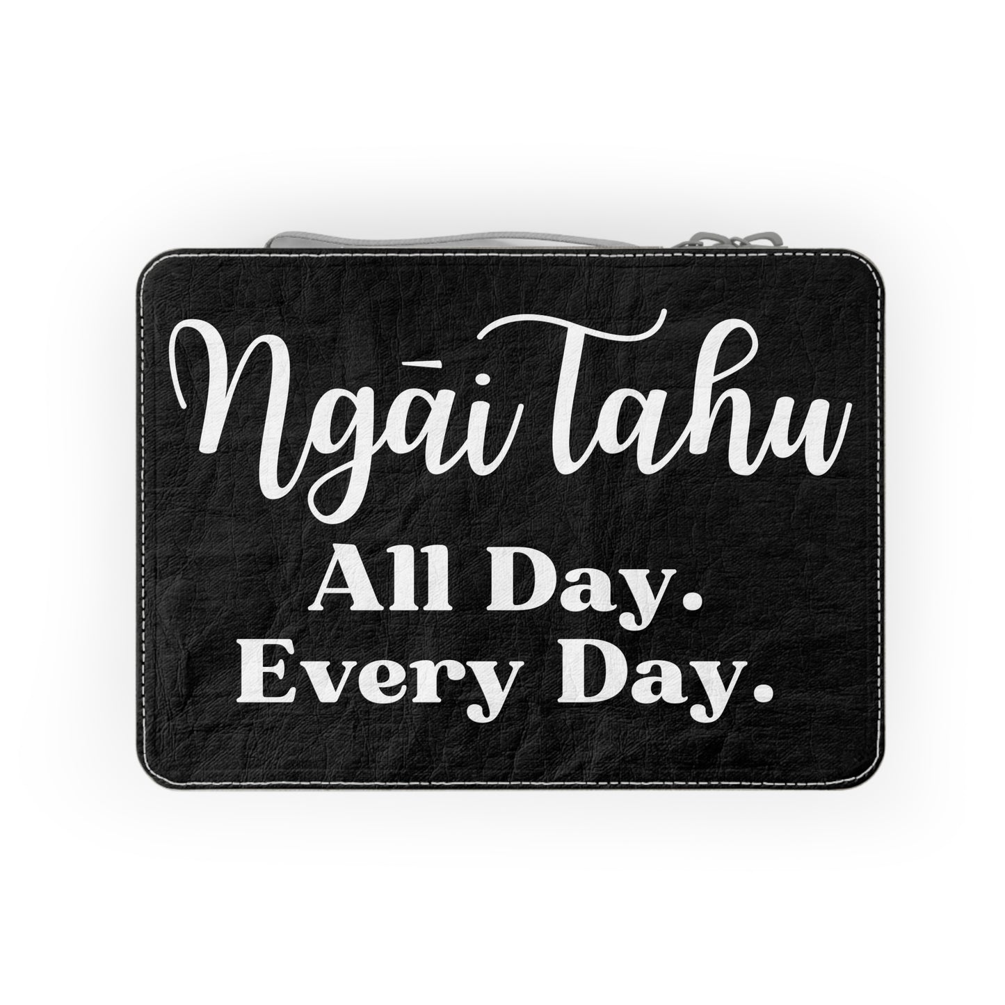 Ngāi Tahu All Day. Every Day. Paper Lunch Bag - black