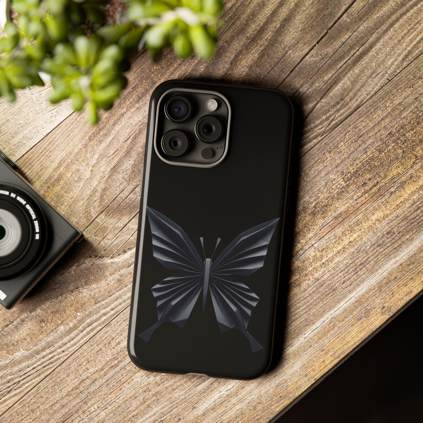 Origami Black Butterfly Tough Cases iPhone/Google/Samsung