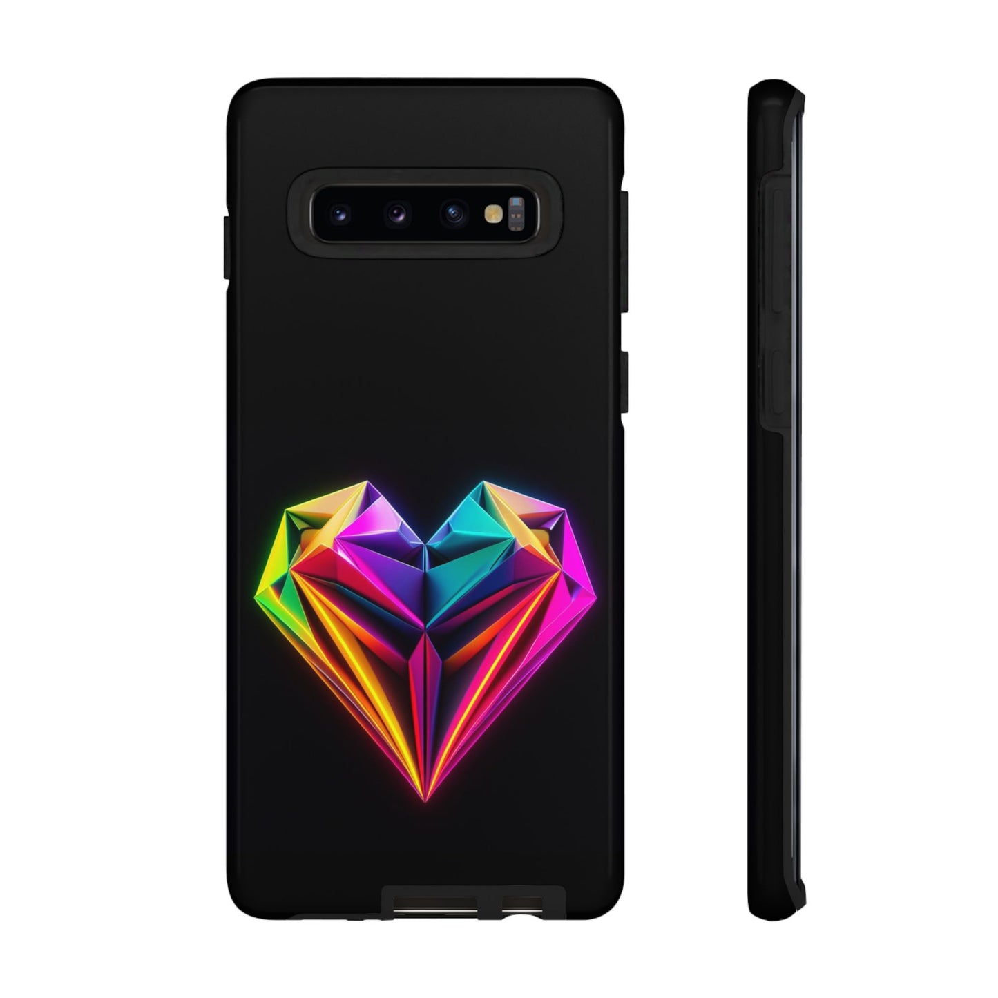 Origami Neon Heart Tough Cases iPhone/Google/Samsung