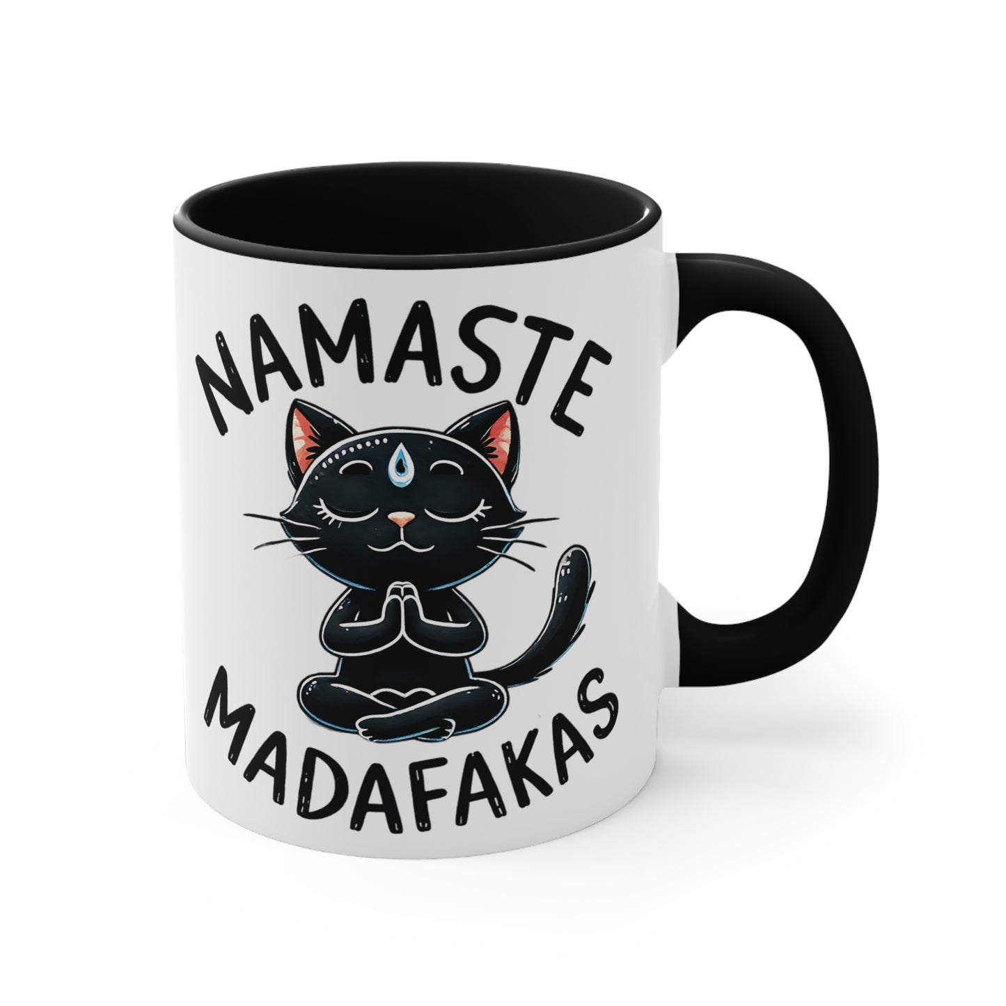 Namaste Madafakas Color Accent Mug 11oz - Zen Meditation Gift