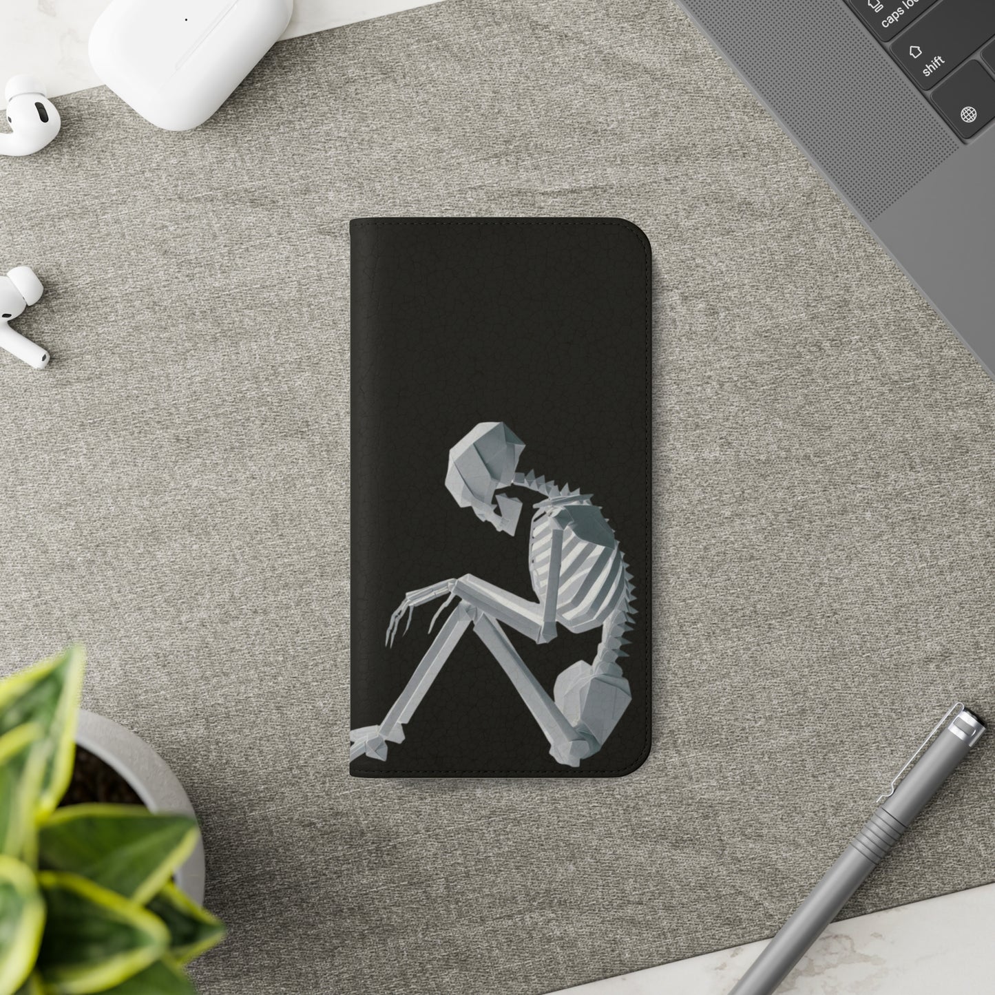 Origami Skelleton Flip Cases iPhone/Samsung