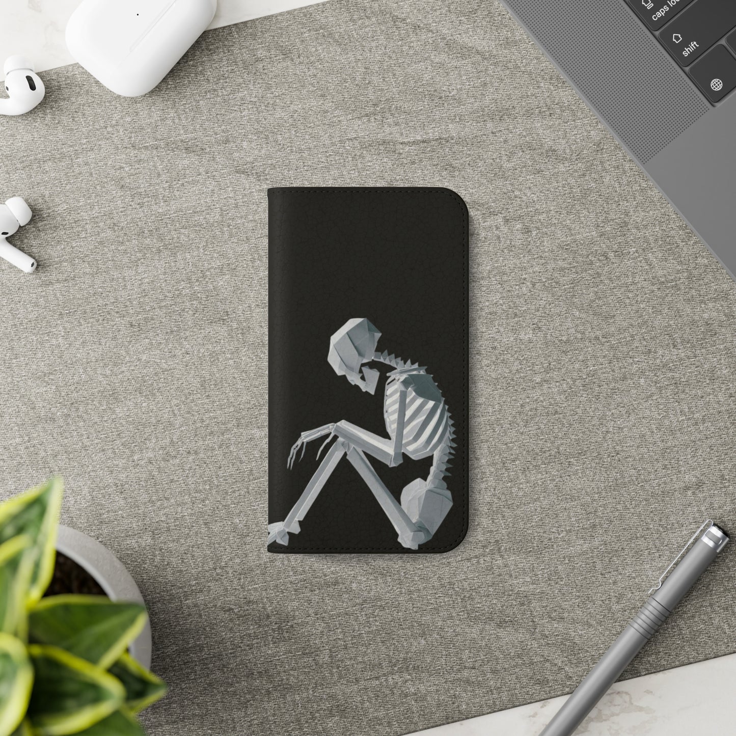 Origami Skelleton Flip Cases iPhone/Samsung