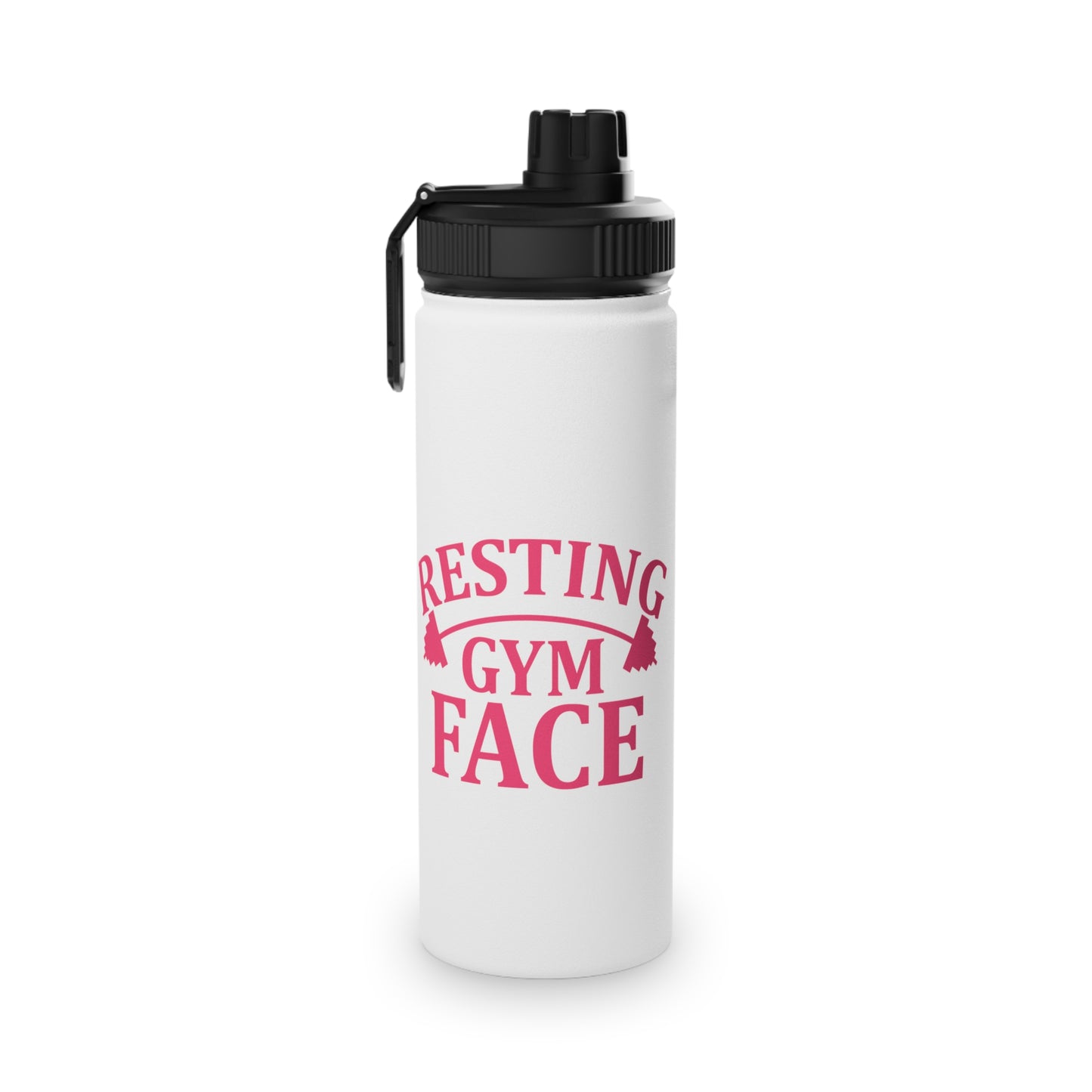 Resting Gym Face Stainless Steel Sports Water Bottle - 3 sizes