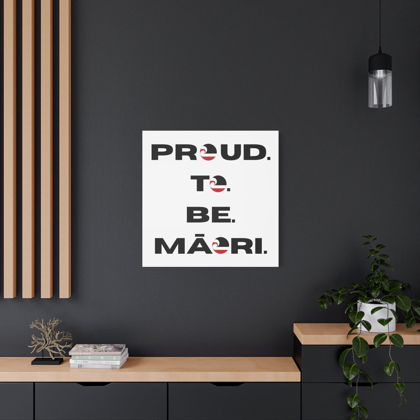 Proud. To. Be. Māori. Classic Canvas - White