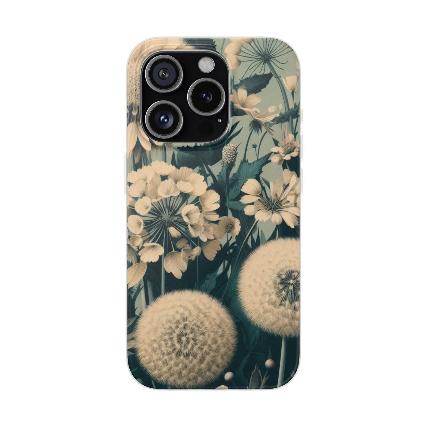 Blue & Cream Flowers Flexi Cases