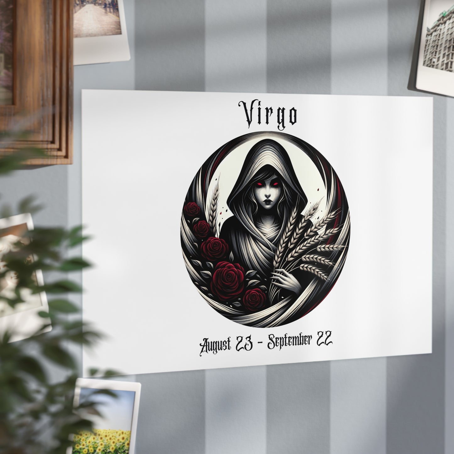 Gothic Virgo  Unframed Prints - white