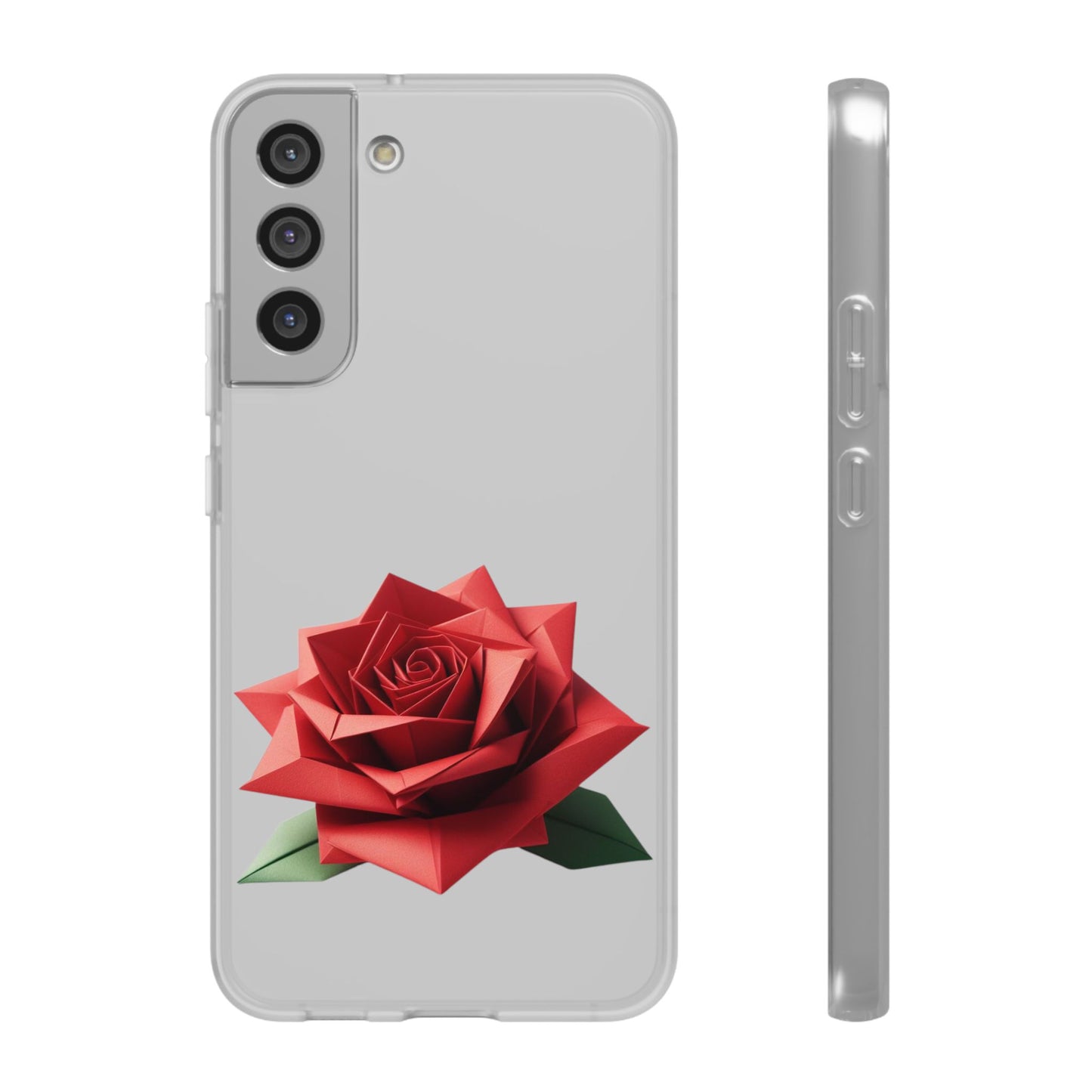 Origami Red Rose Flexi Cases