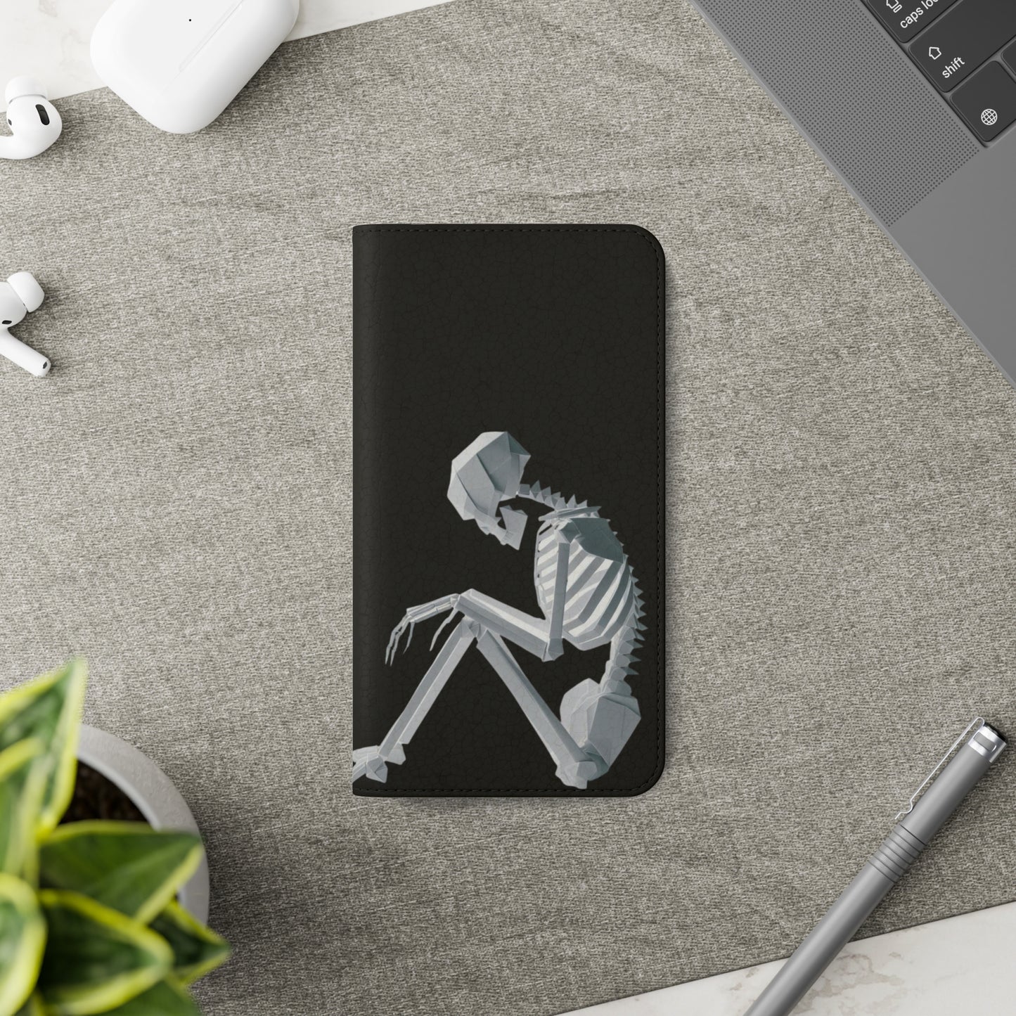 Origami Skelleton Flip Cases iPhone/Samsung