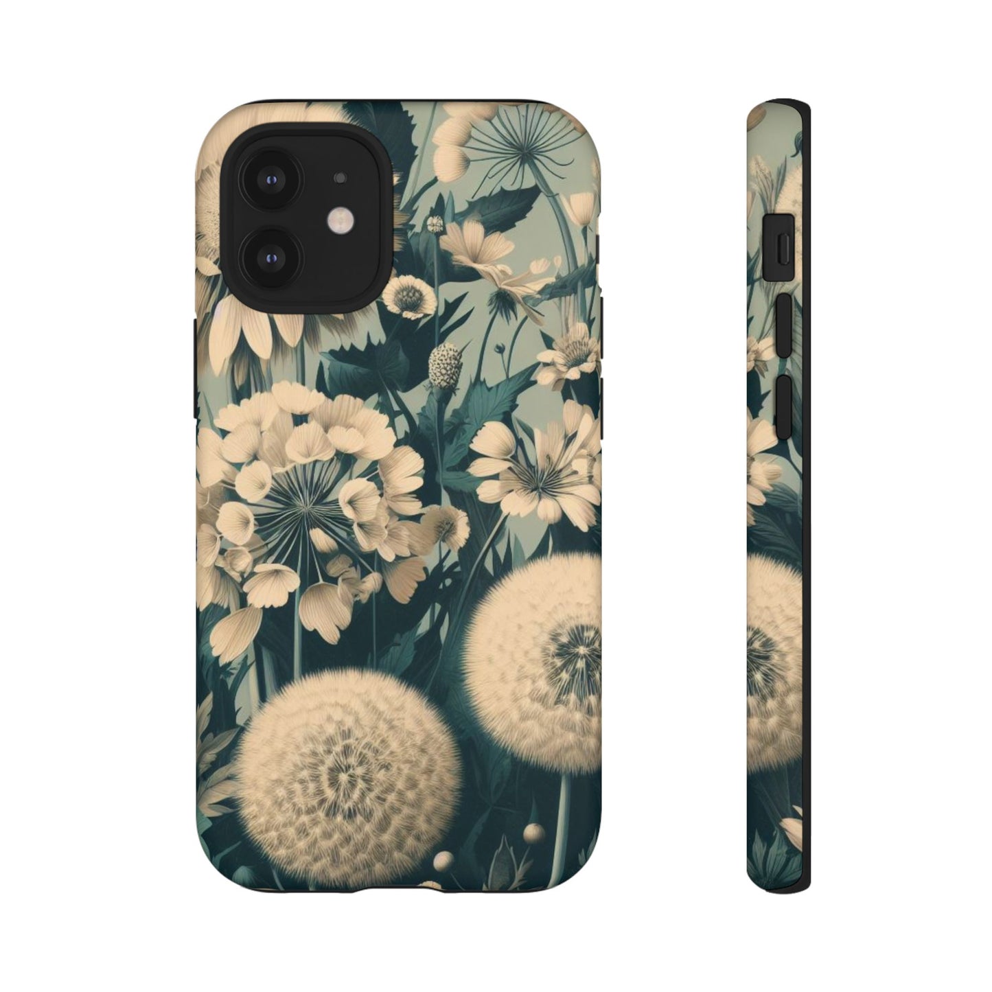 Blue & Cream Flowers Tough Cases iPhone/Google/Samsung