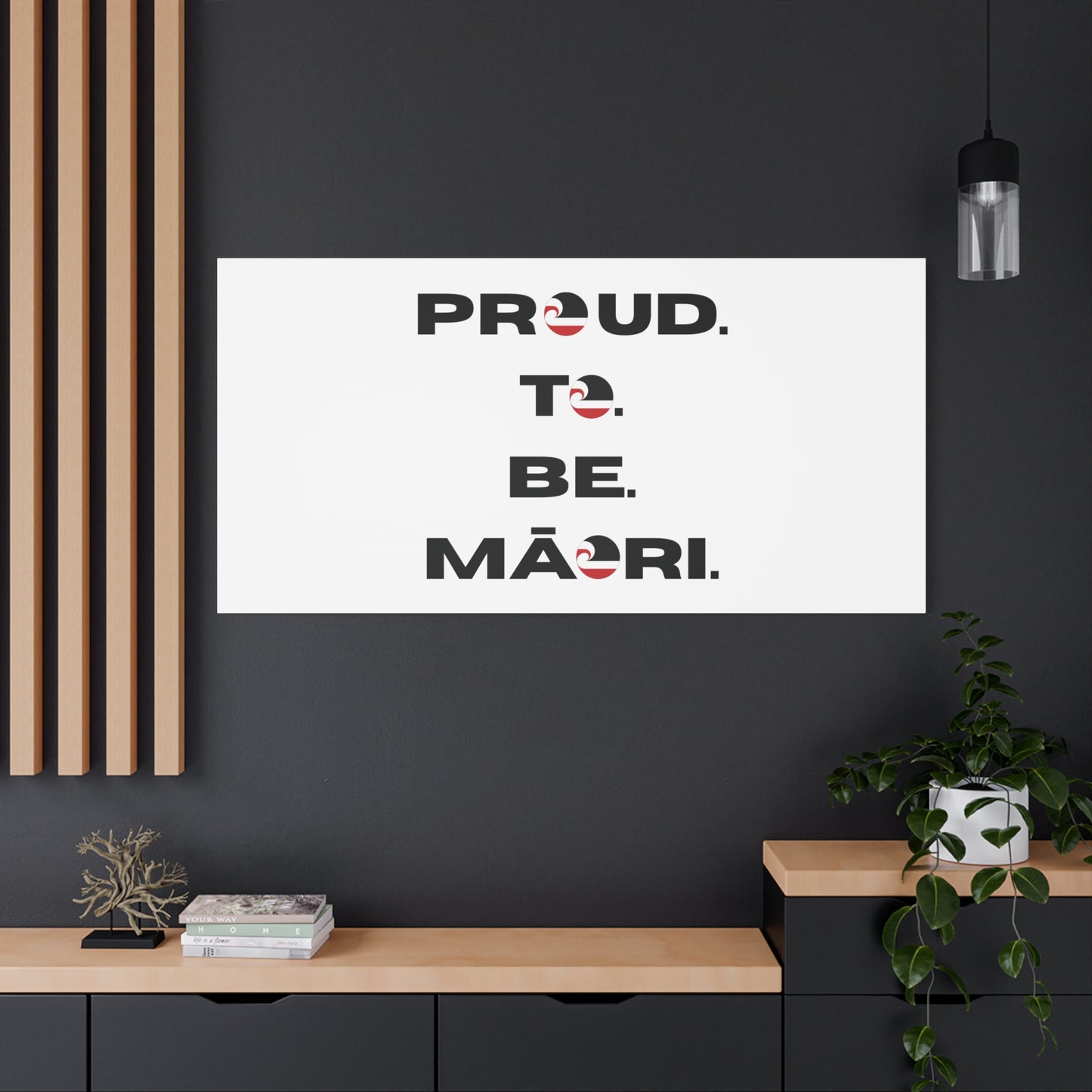 Proud. To. Be. Māori. Classic Canvas - White