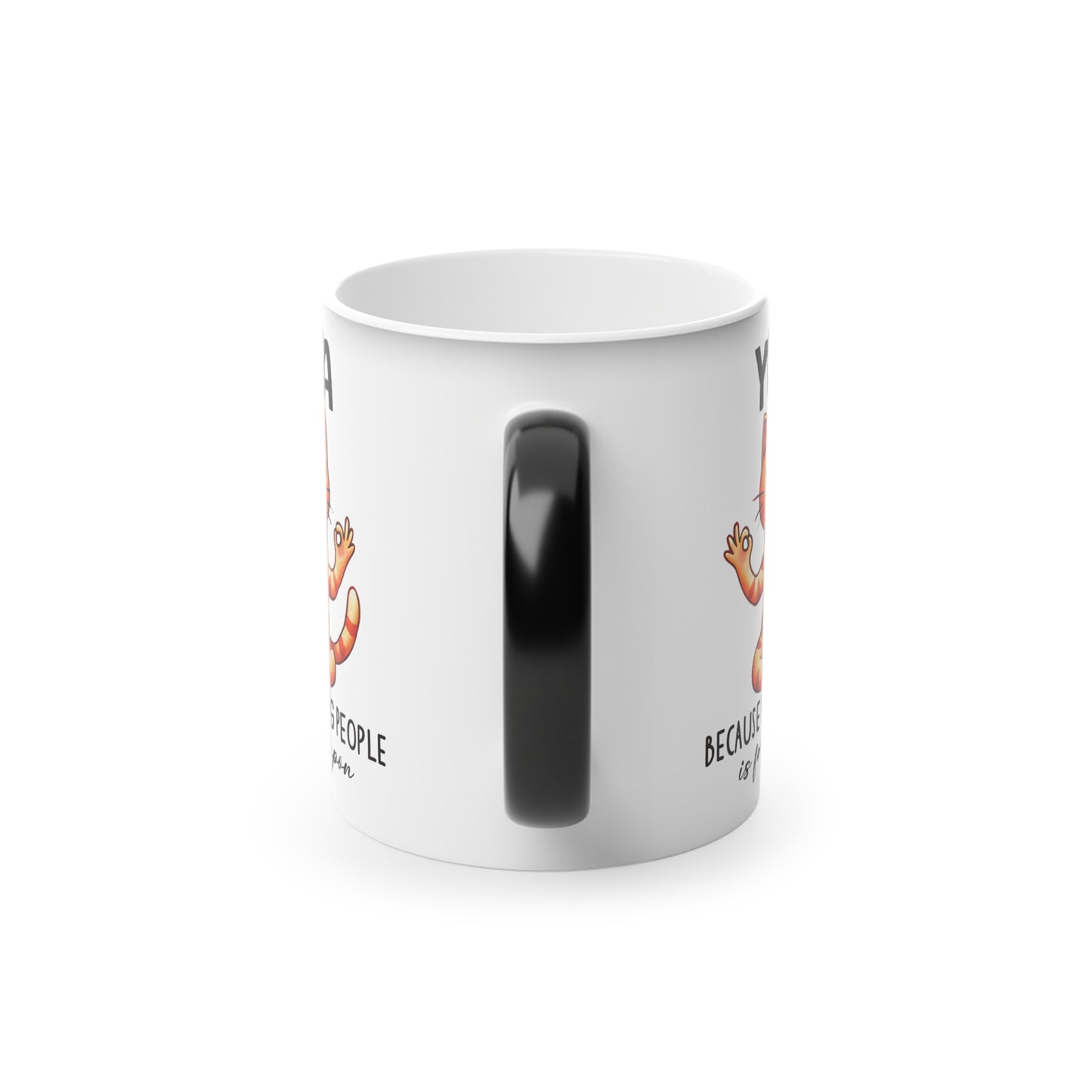 Punching People Magic Mug - Color Changing Heat Sensitive Cup for Relaxation and Meditation