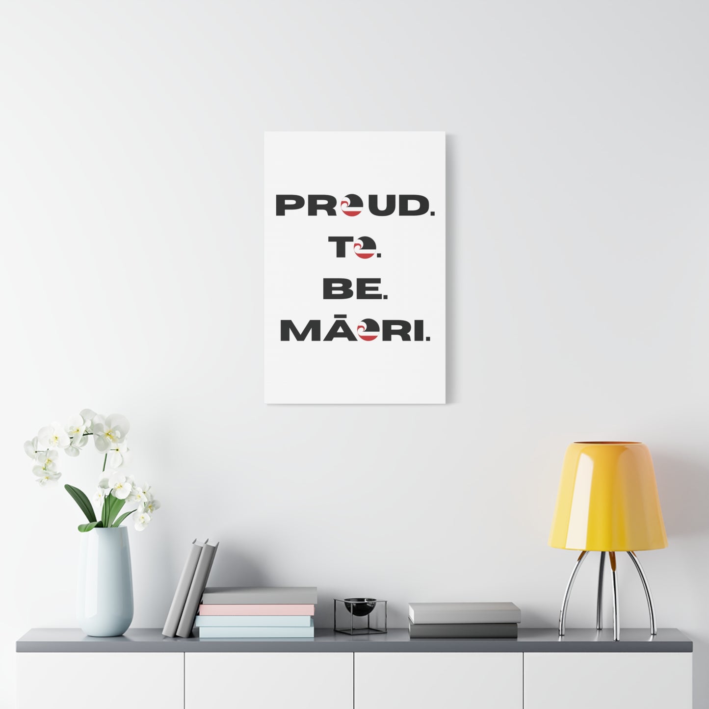 Proud. To. Be. Māori. Classic Canvas - White