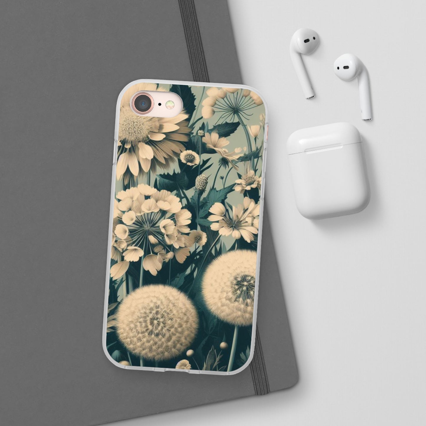 Blue & Cream Flowers Flexi Cases