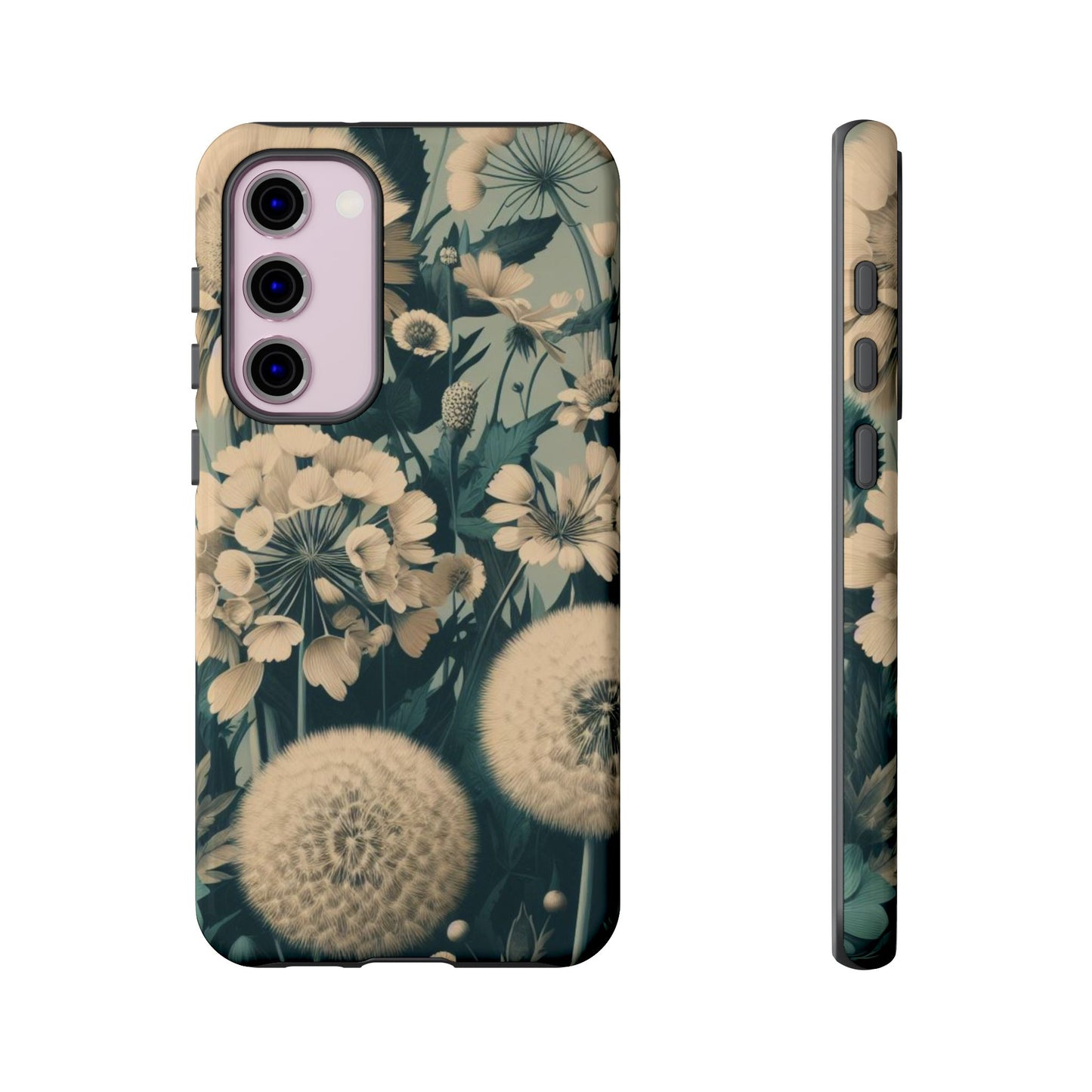 Blue & Cream Flowers Tough Cases iPhone/Google/Samsung