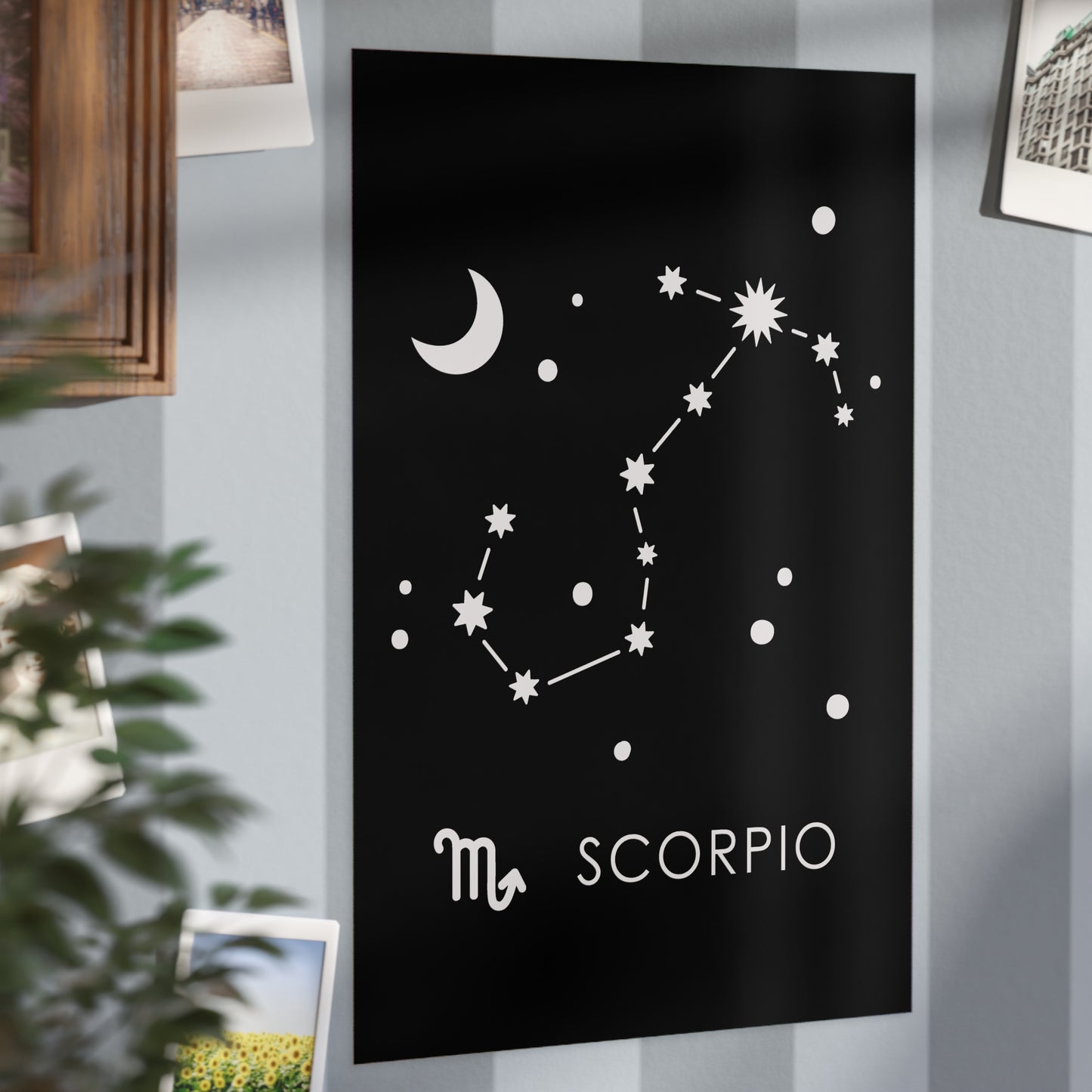 Scorpio Starmap Unframed Prints - black