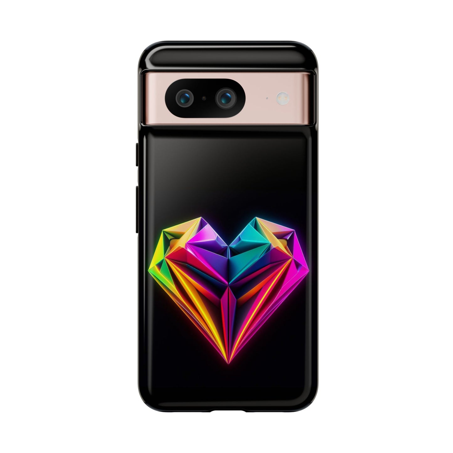 Origami Neon Heart Tough Cases iPhone/Google/Samsung