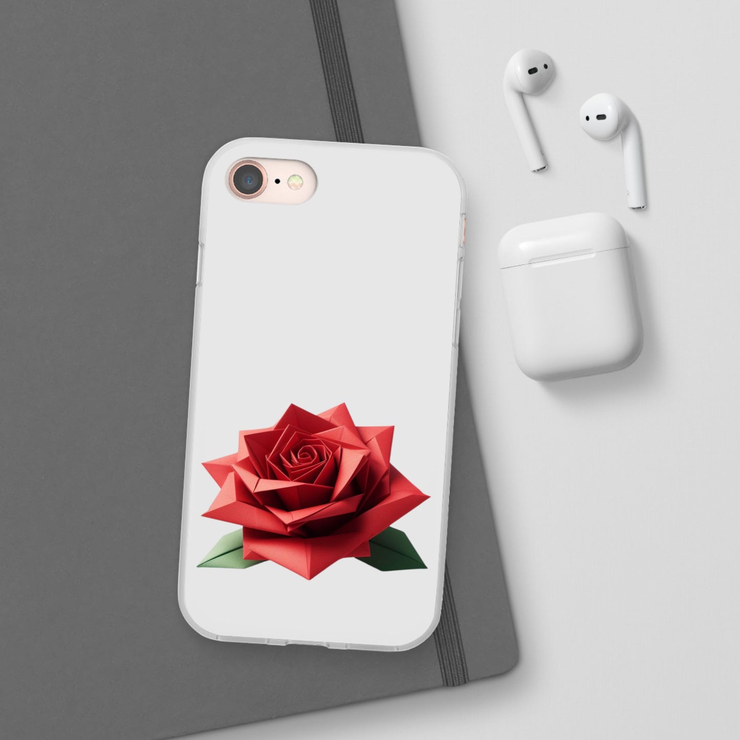 Origami Red Rose Flexi Cases