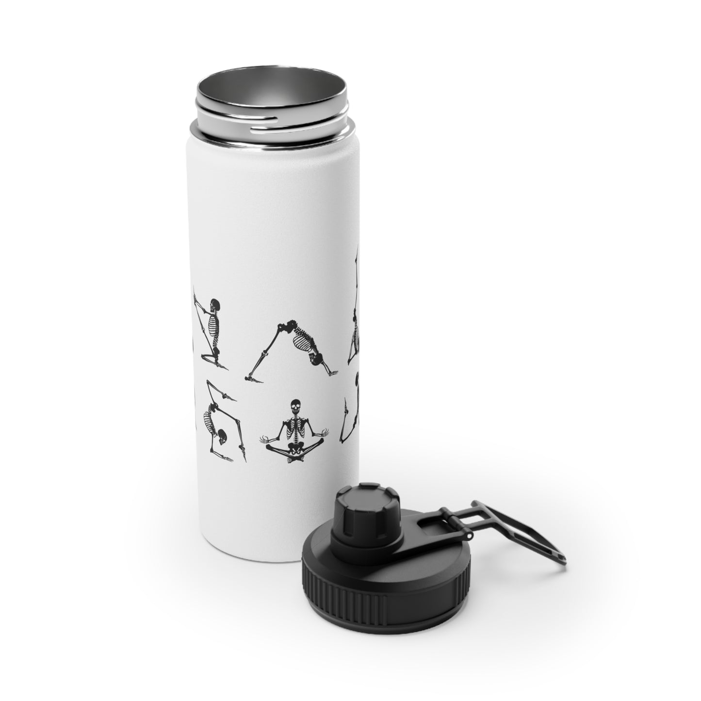 Skeleton Yoga Stainless Steel Water Bottle - # Sizes