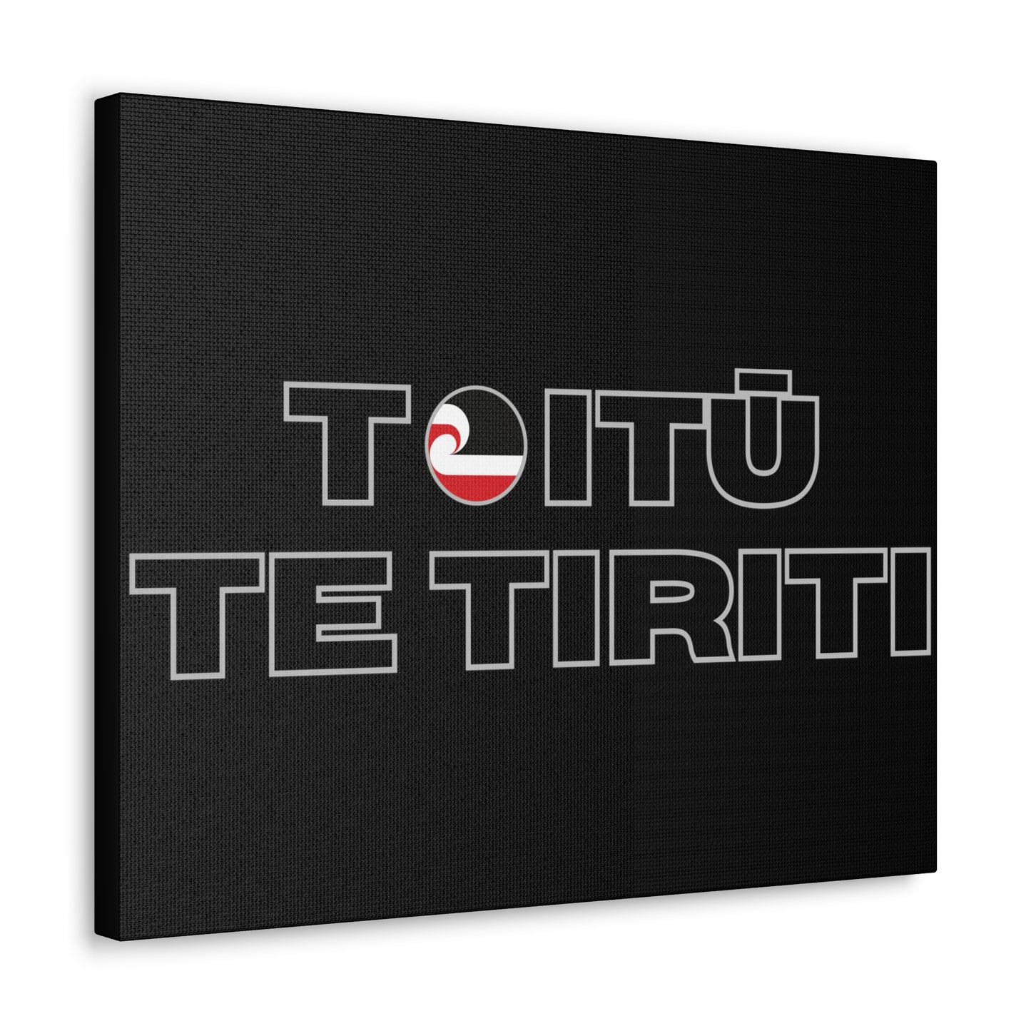 Toitū Te Tiriti Classic Canvas - Black