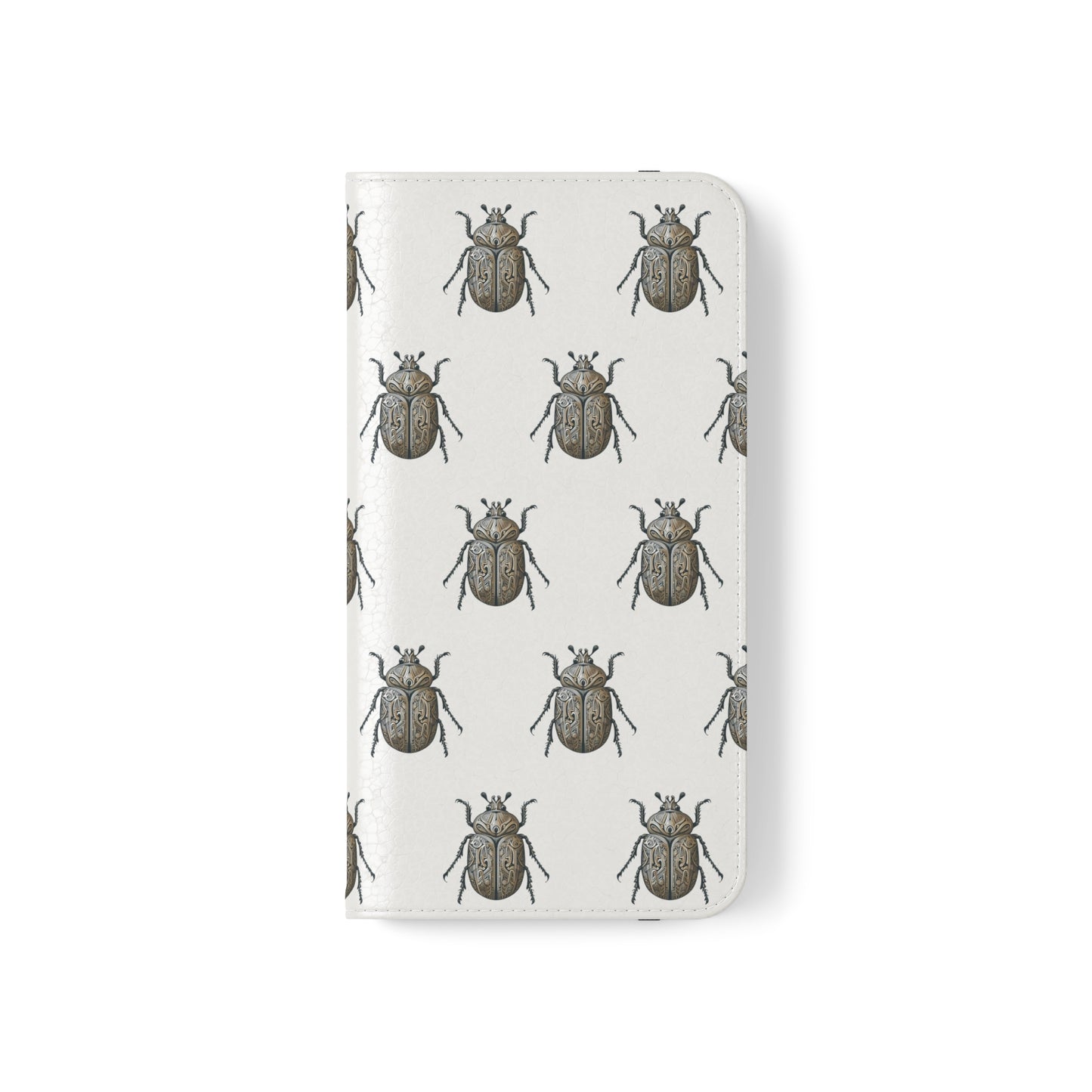 Carved Beetle Flip Cases for iPhone/Samsung - white