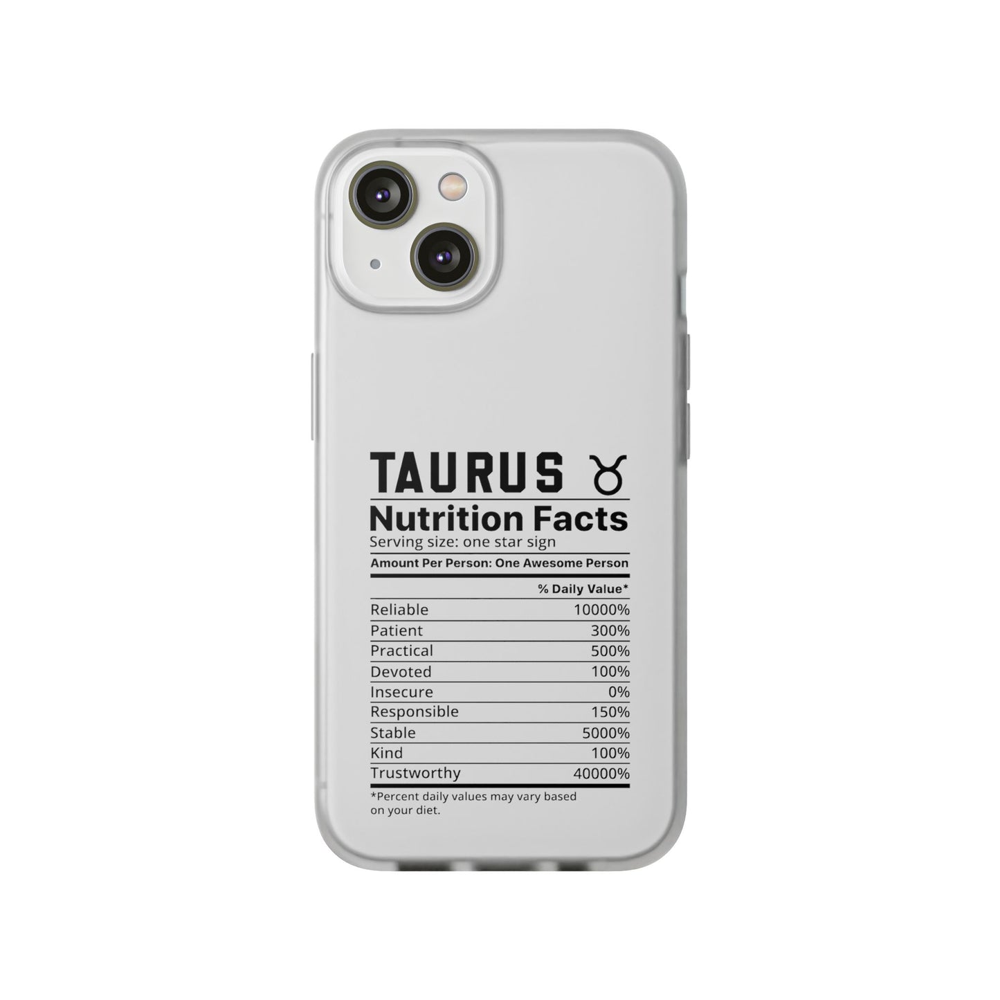 Taurus Nutrition Flexi Cases iPhone/Samsung with Gift Wrapping Option