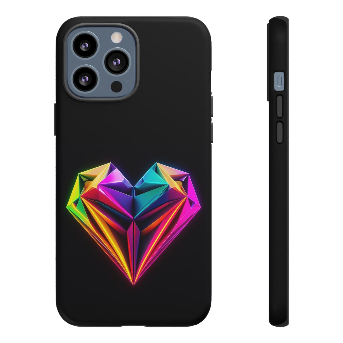 Origami Neon Heart Tough Cases iPhone/Google/Samsung