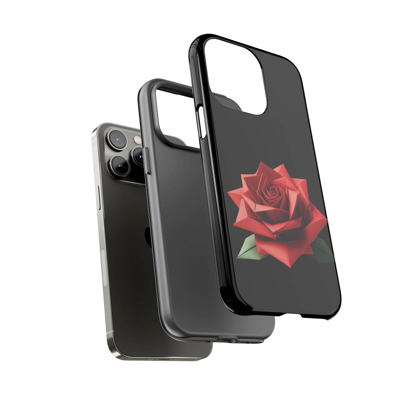 Origami Red Rose Tough Cases iPhone/Google/Samsung