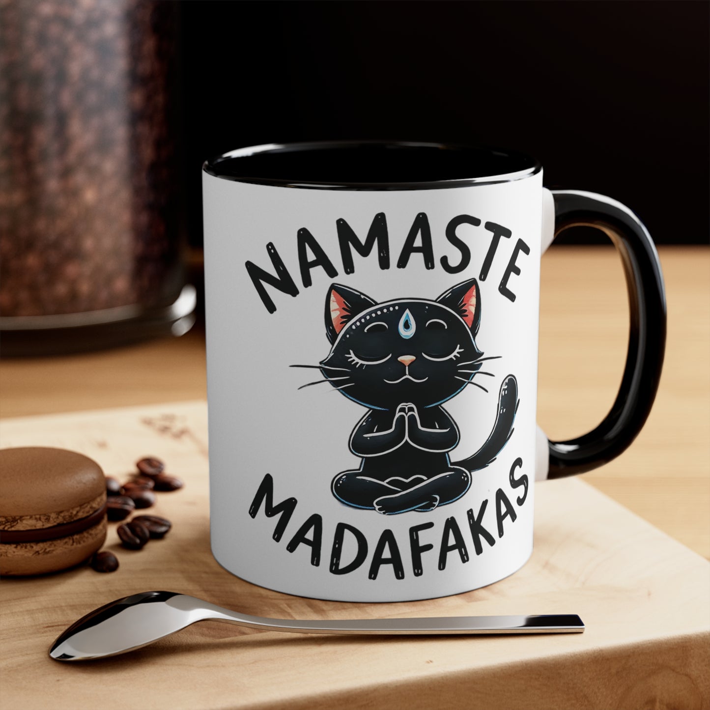 Namaste Madafakas Color Accent Mug 11oz - Zen Meditation Gift