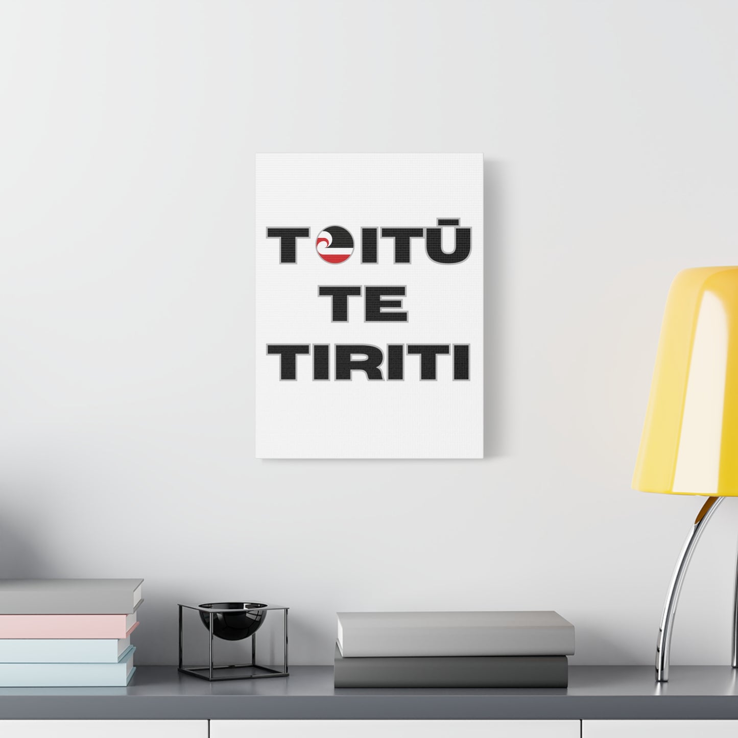 Toitū Te Tiriti Classic Canvas - White