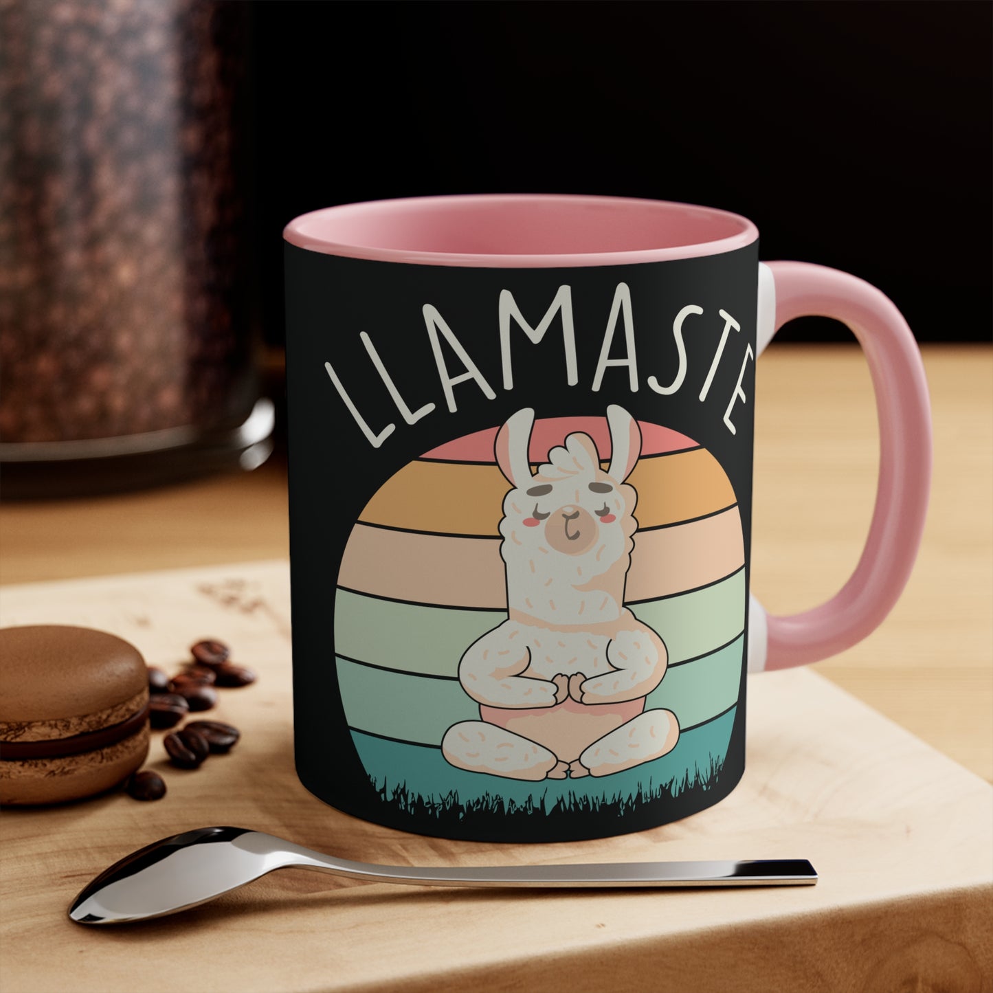 Llamaste Color Accent Mug 11oz - Zen Meditation Gift