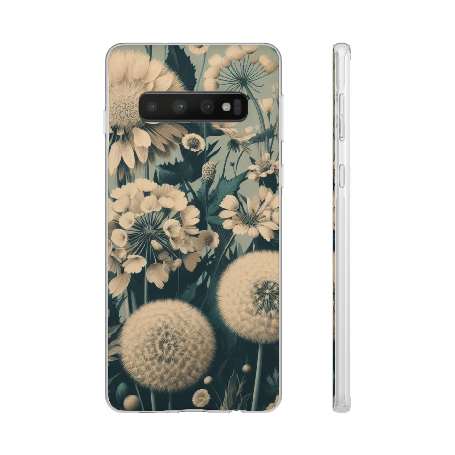 Blue & Cream Flowers Flexi Cases