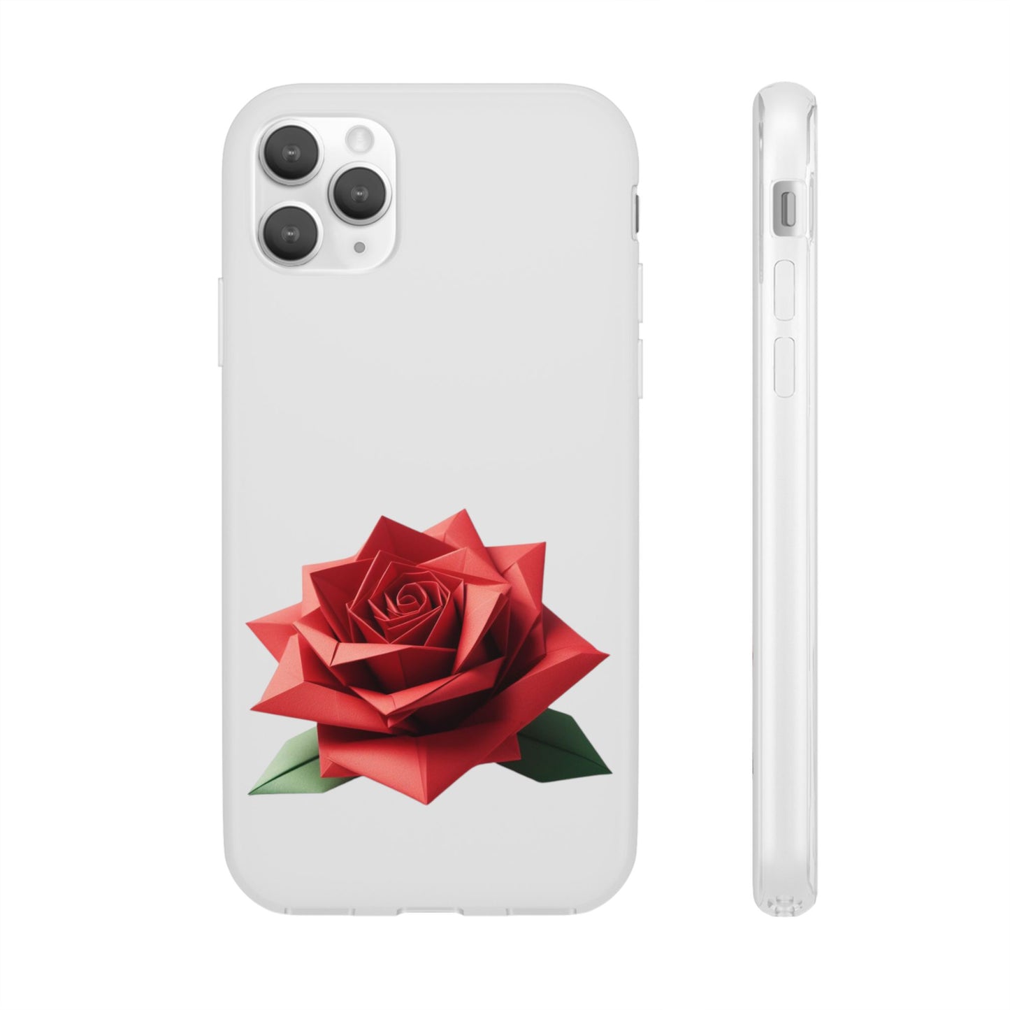 Origami Red Rose Flexi Cases