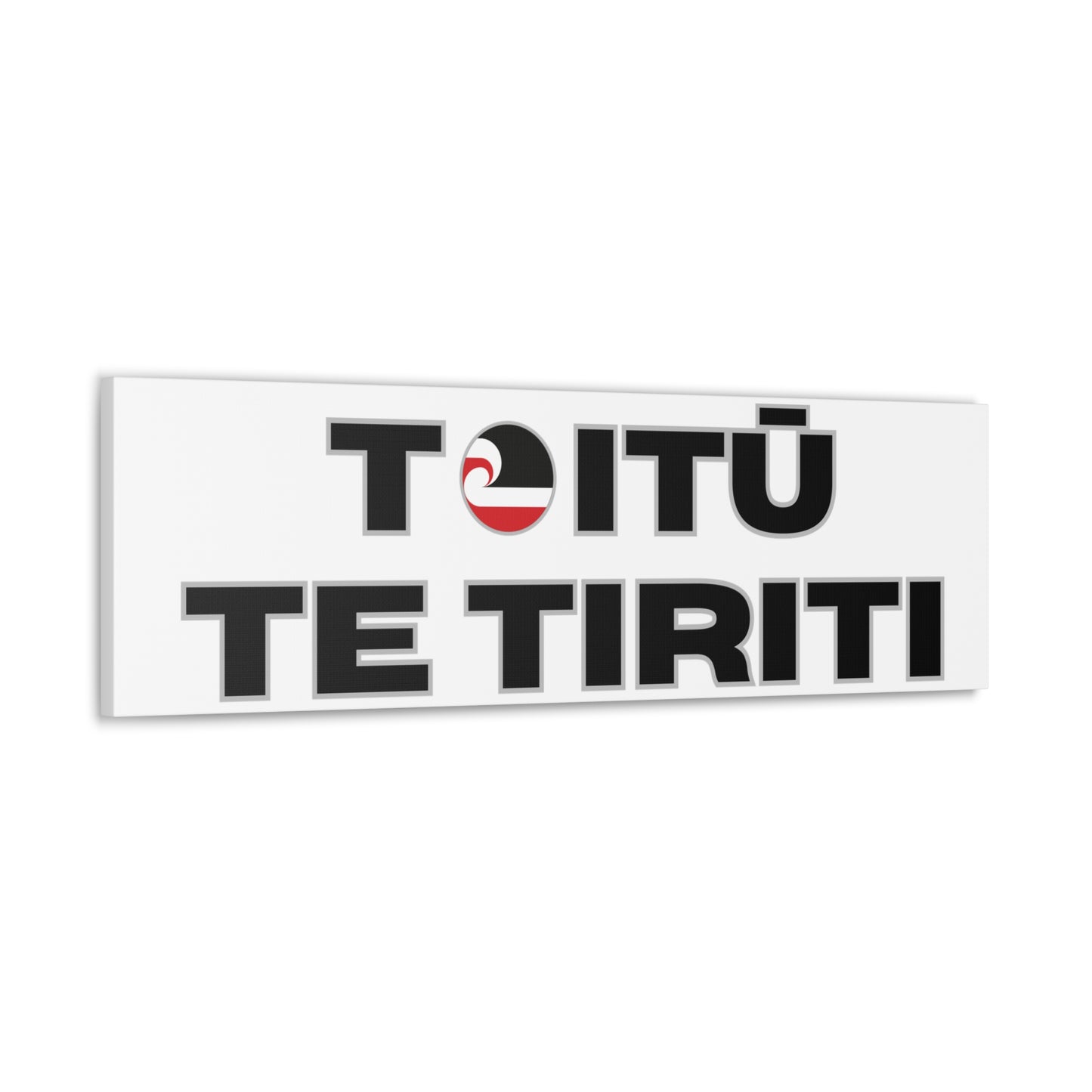 Toitū Te Tiriti Classic Canvas - White