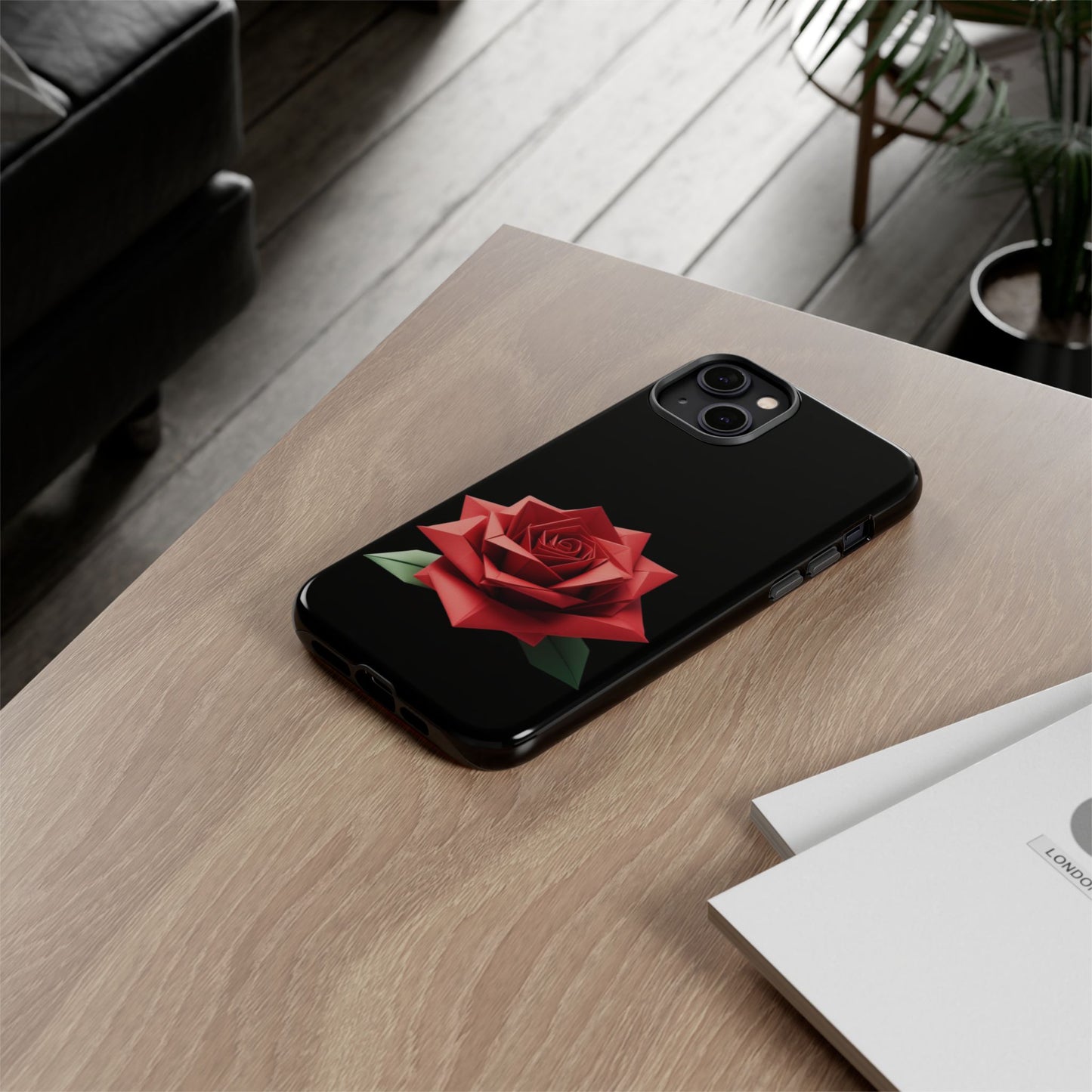 Origami Red Rose Tough Cases iPhone/Google/Samsung