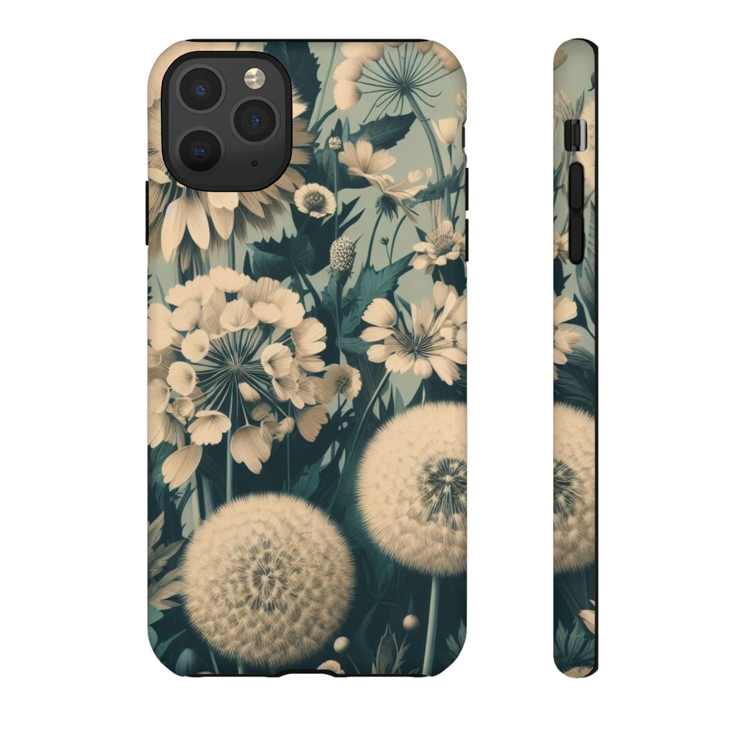 Blue & Cream Flowers Tough Cases iPhone/Google/Samsung