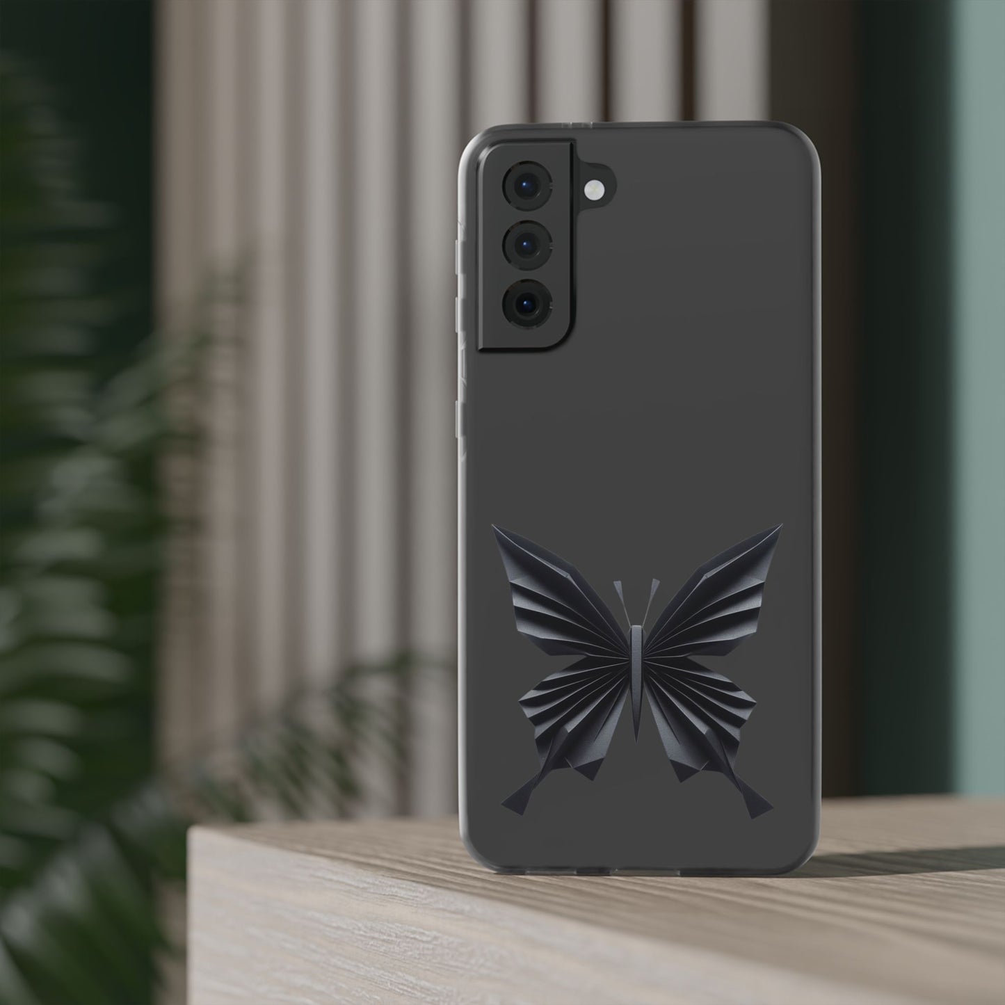 Origami Black Butterfly Flexi Cases