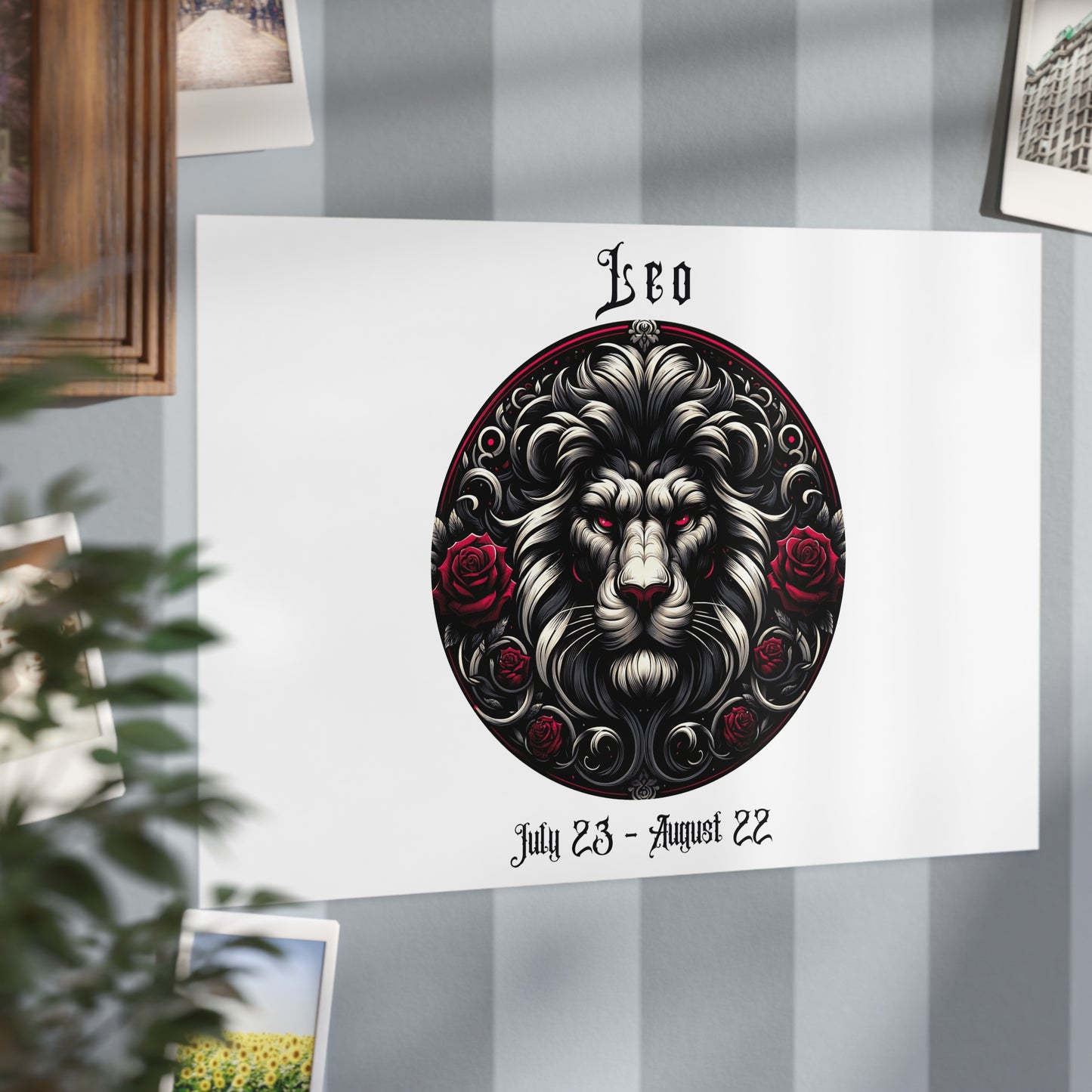 Gothic Leo Unframed Prints - white